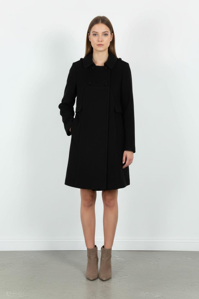 Long coat TARA JARMON - Seconde Main Black