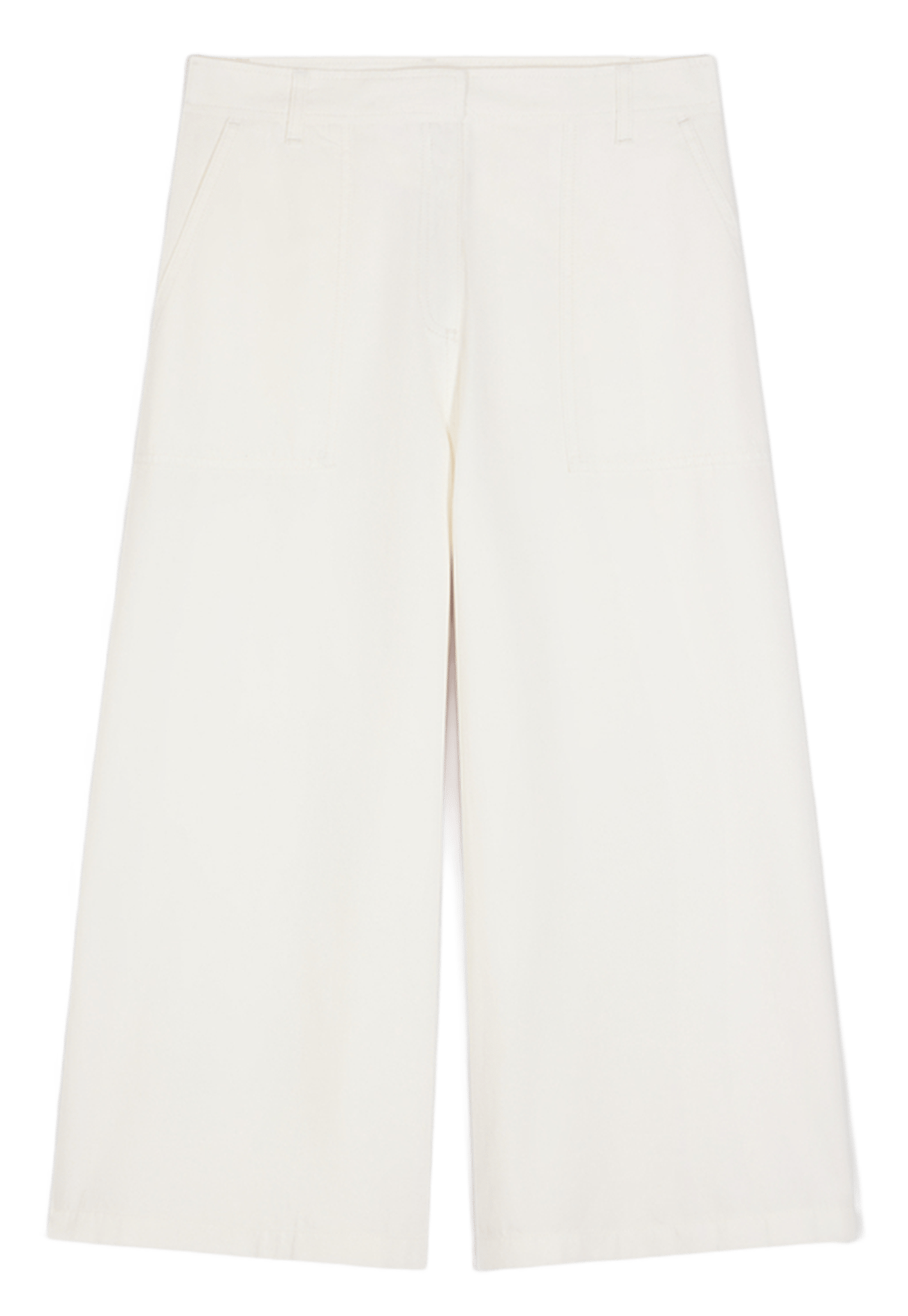 Weite Hose mit Taschen in Uni-Farbe VANESSA BRUNO Weiss