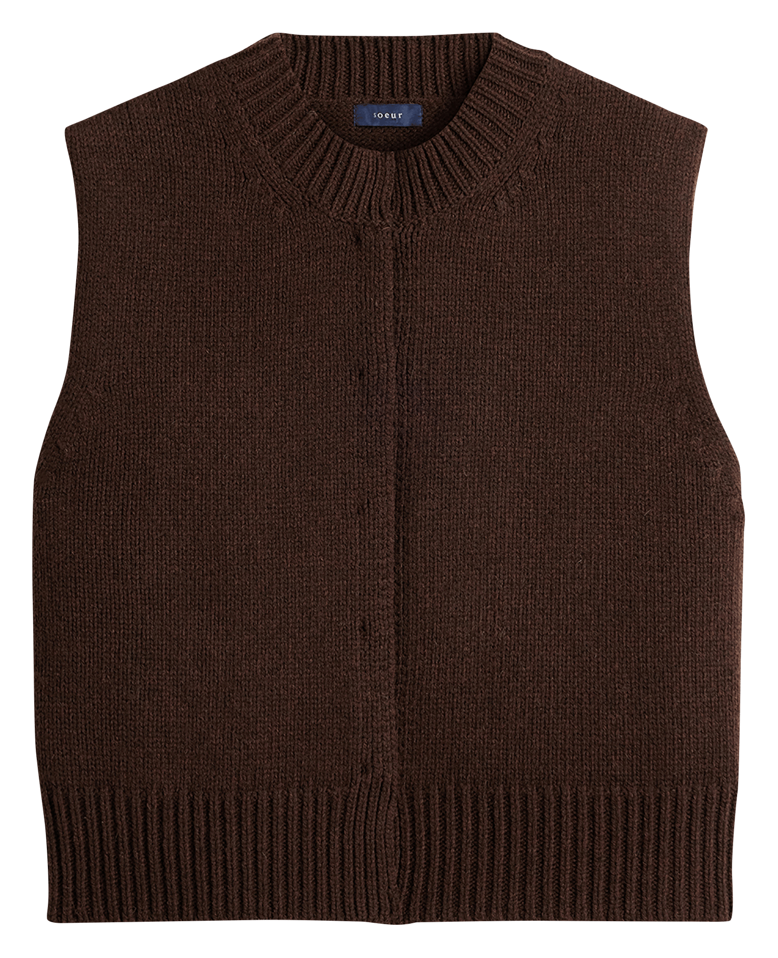 Gilet oversize en laine  SOEUR Marron