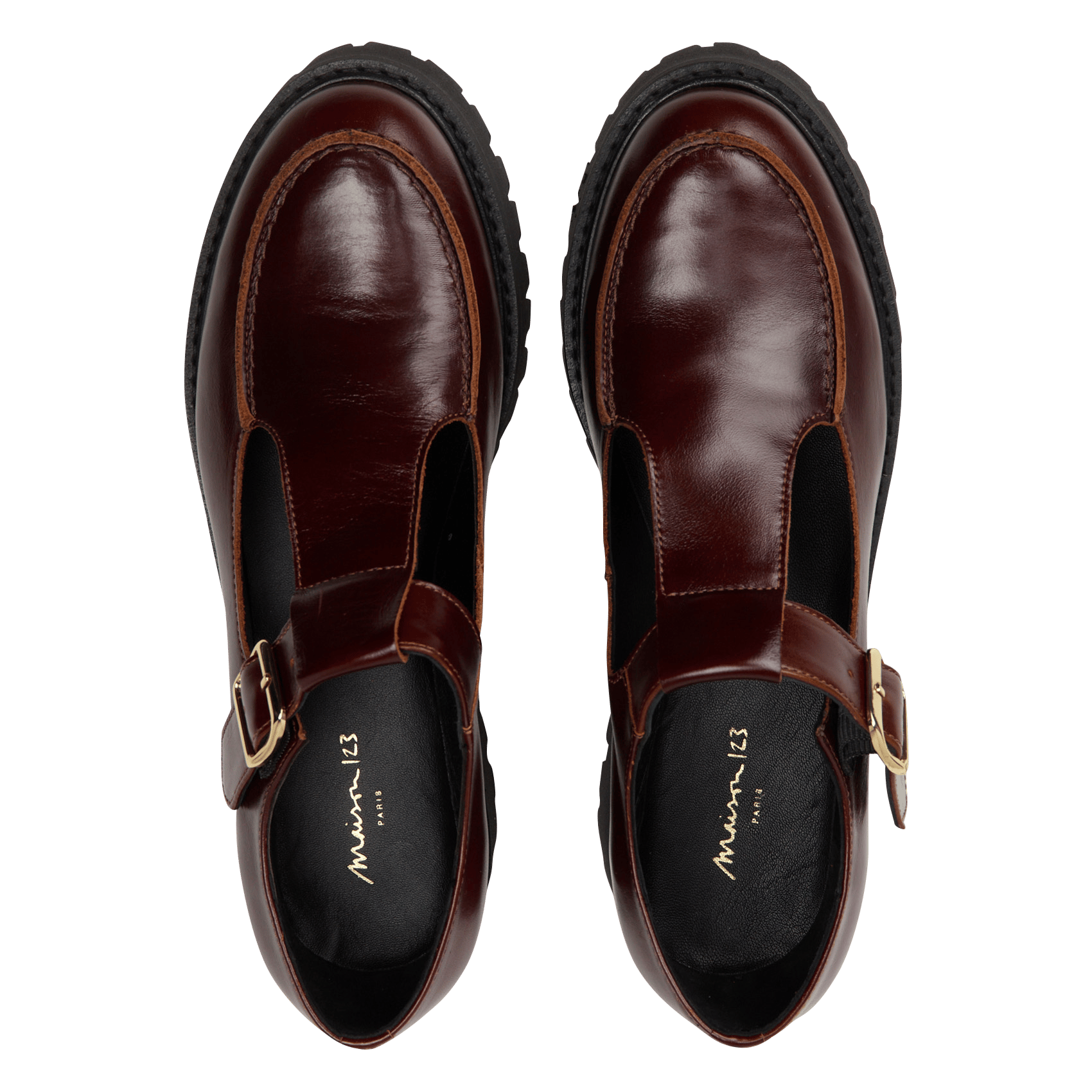 Leather Derby shoes MAISON 123 Brown