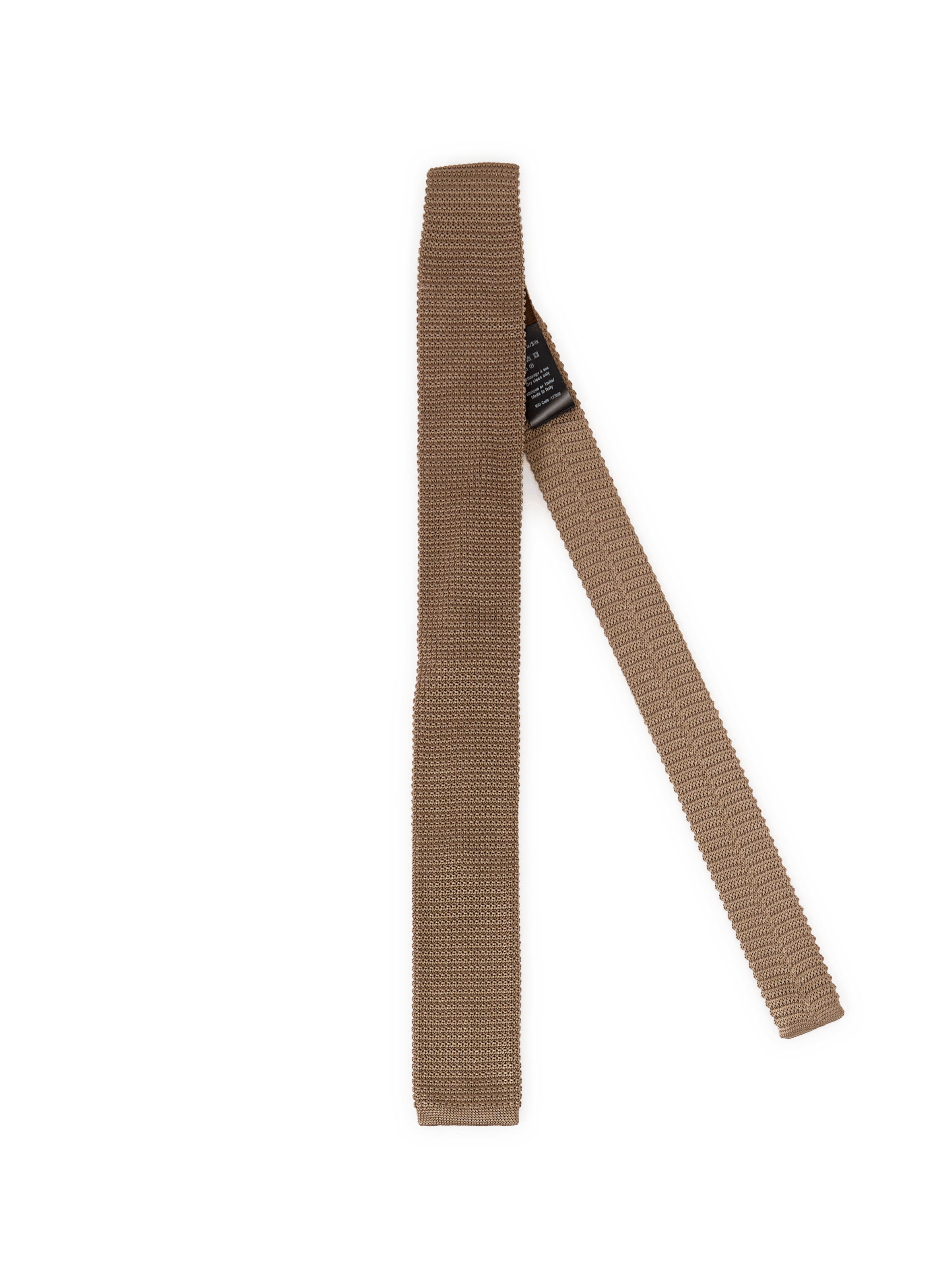 Knitted silk straight tie AU PRINTEMPS PARIS Brown