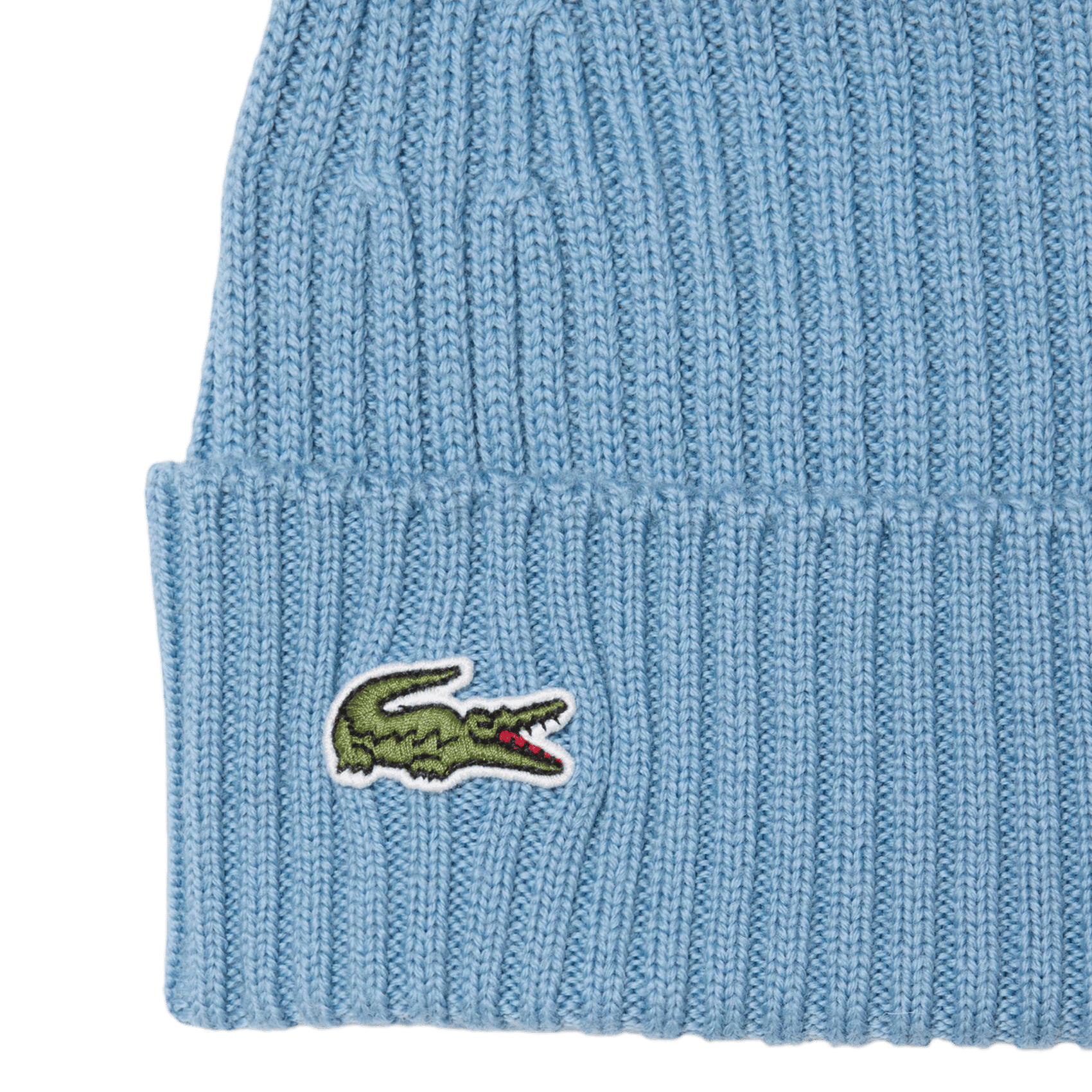 Bonnet en laine côtelée LACOSTE Bleu