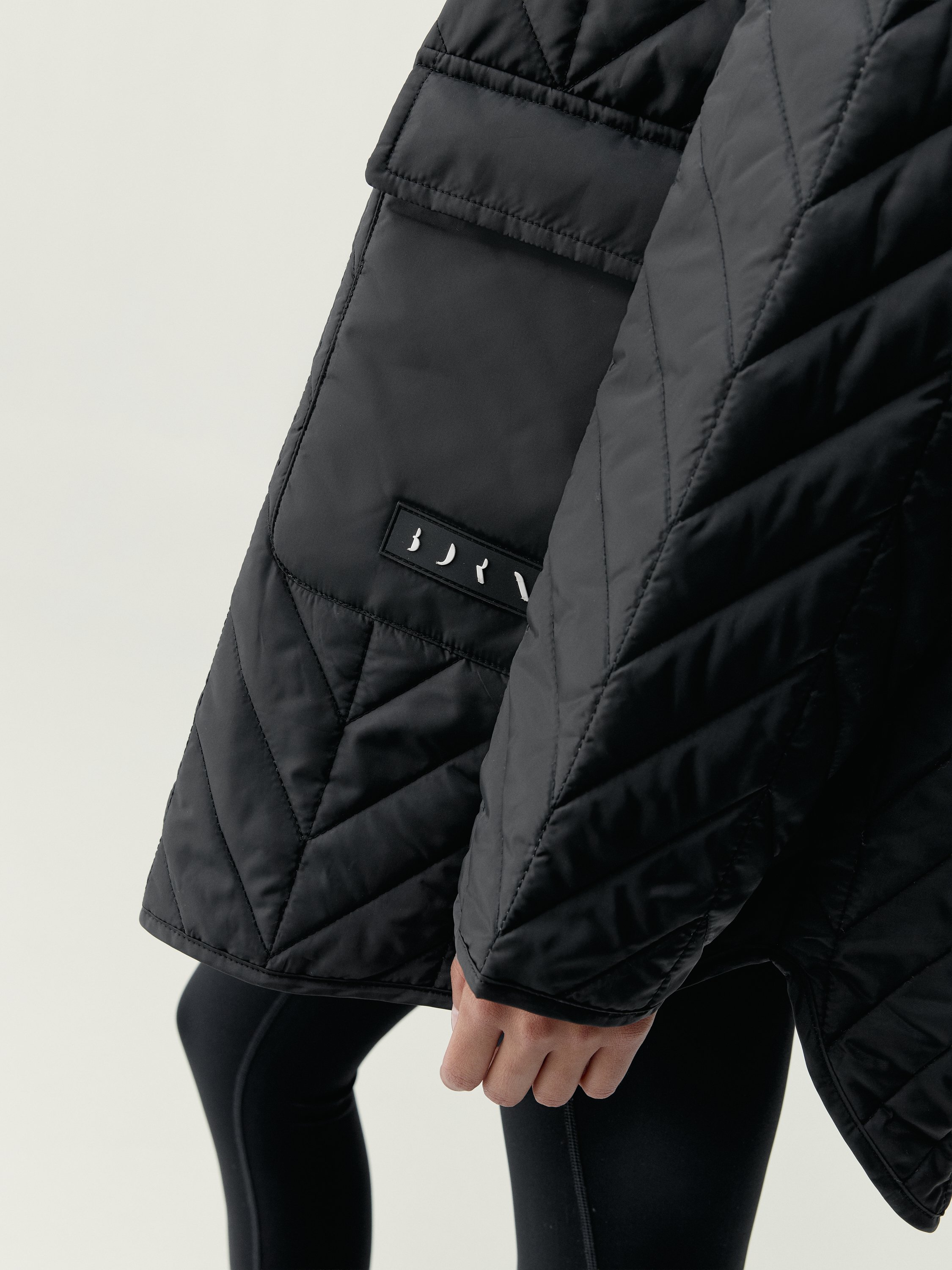 Women's reversible hooded sports coat BORN Black
