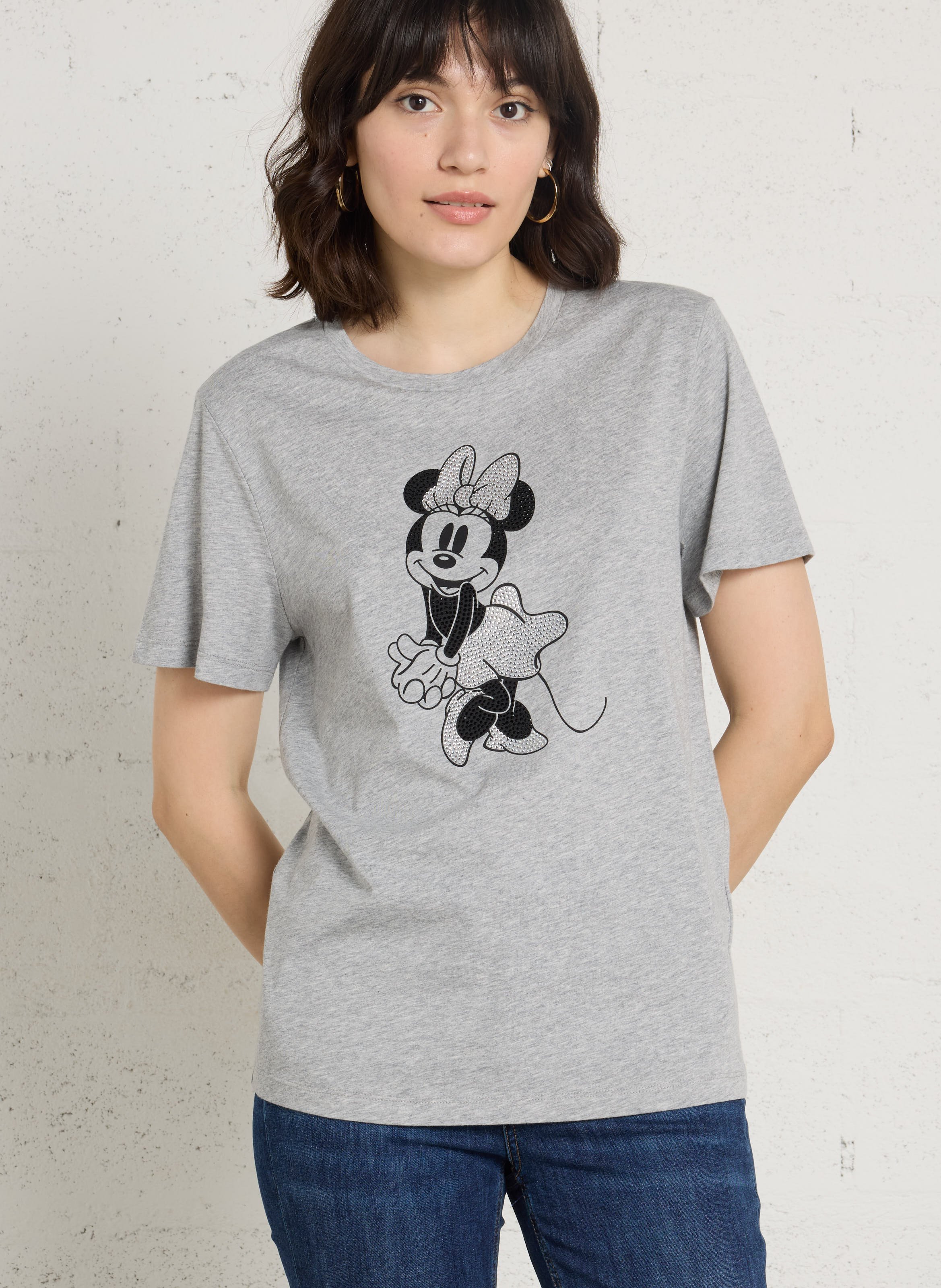 Tee-shirt col rond en coton Liu Jo x Disney LIU JO Gris