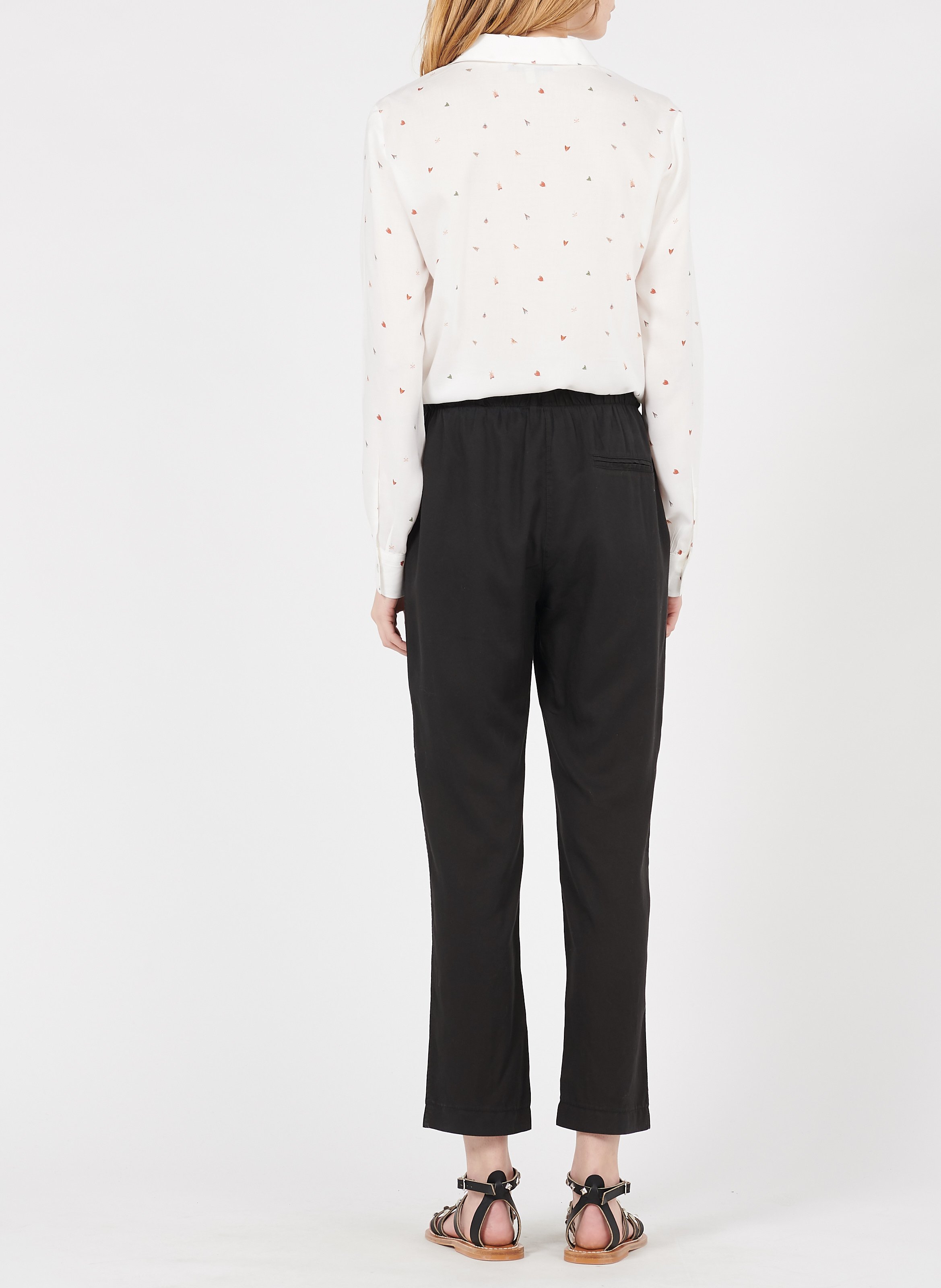 Gerade geschnittene 7/8-Hose LA FEE MARABOUTEE Schwarz