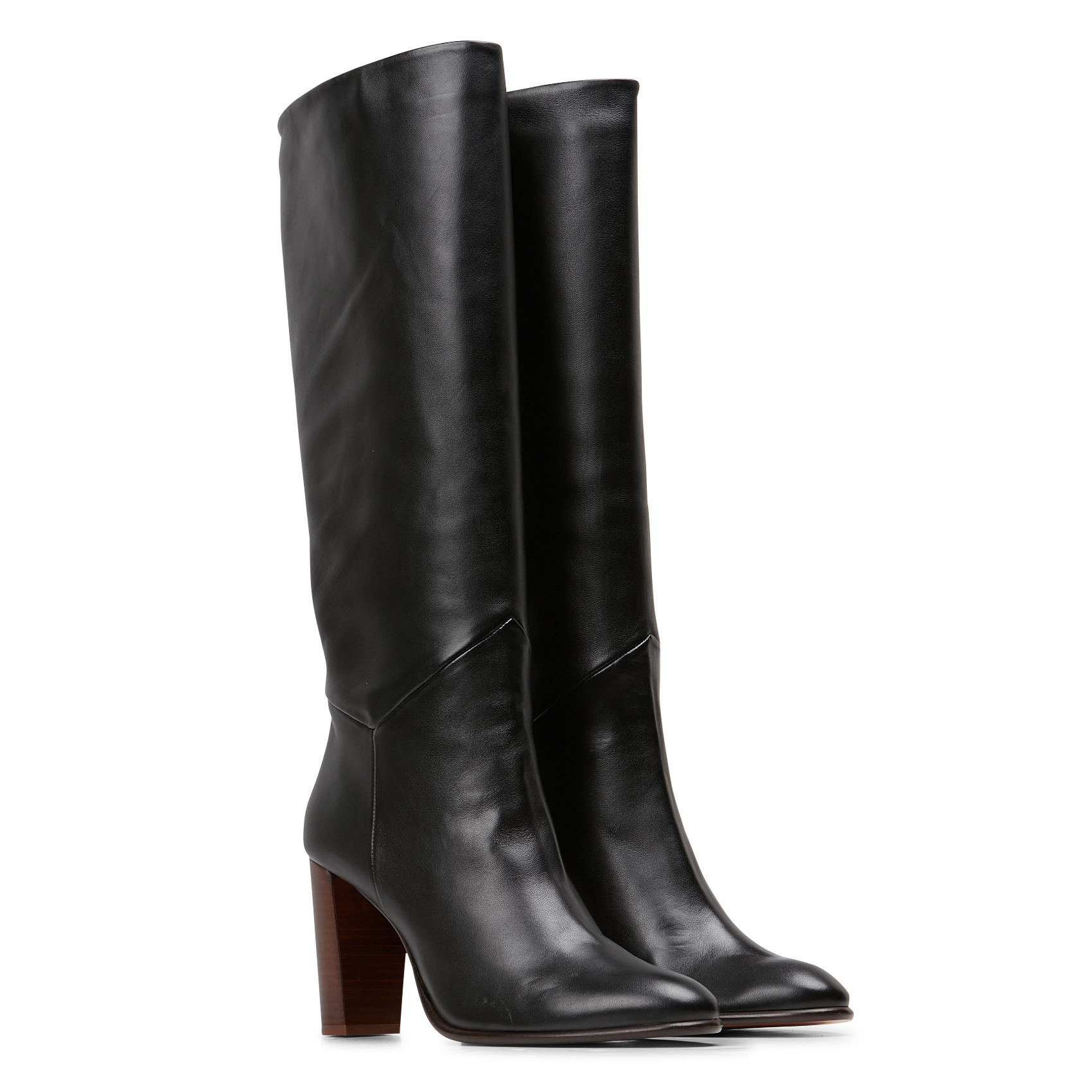Heeled leather boots BA&SH Black