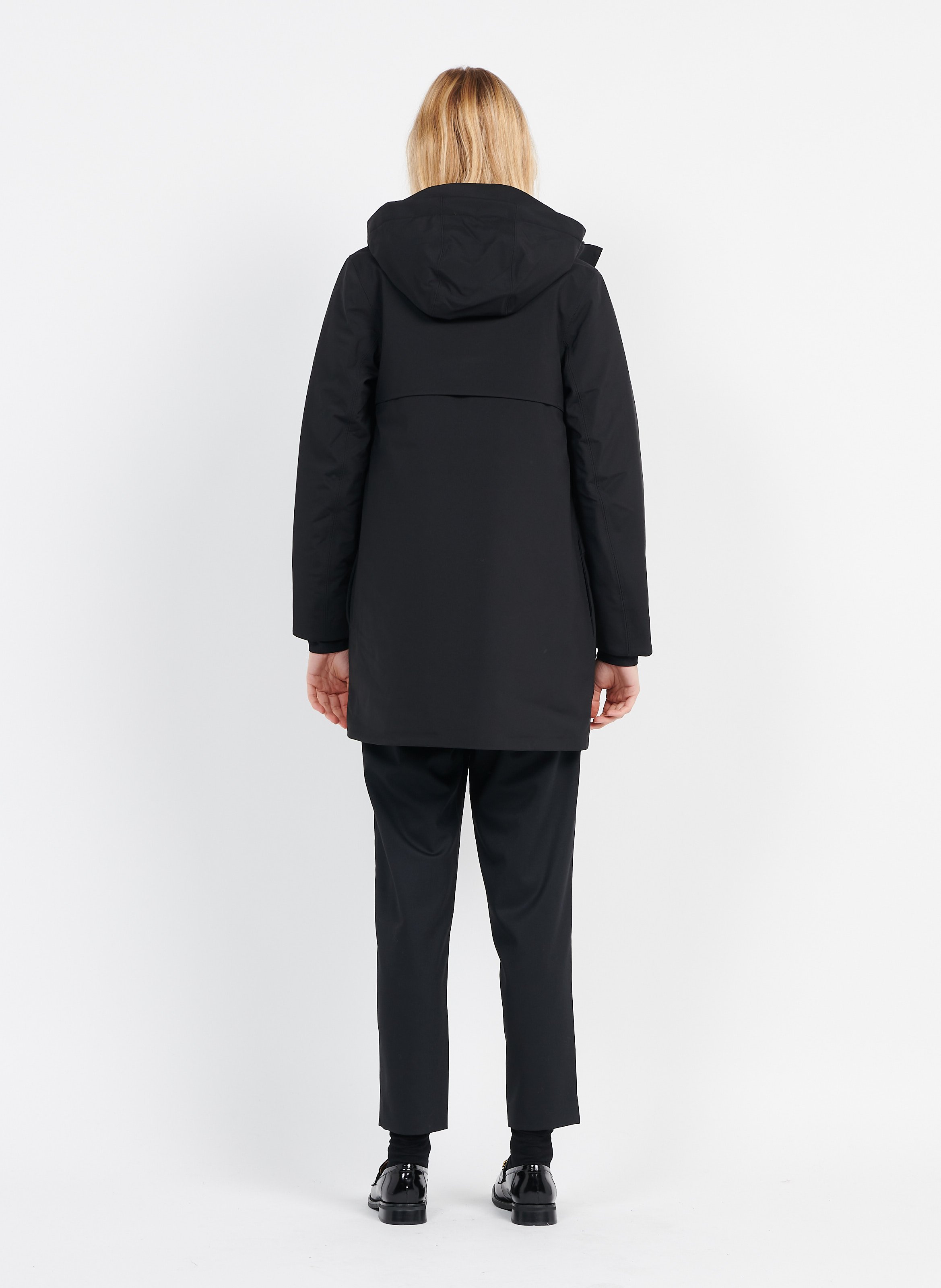 Hooded Parka Black Pure K-way - Women 