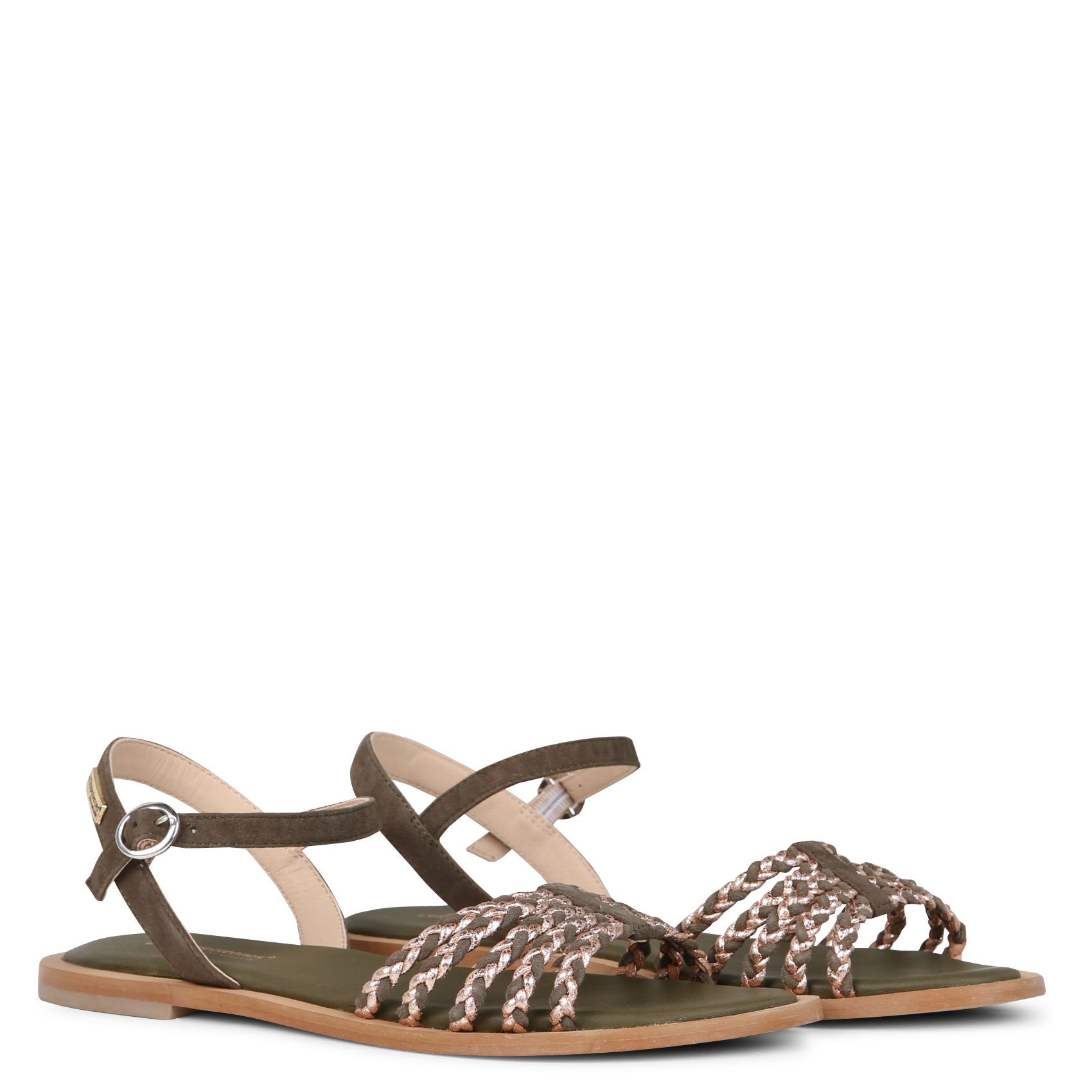 Leather sandals with braided straps LES TROPEZIENNES PAR M.BELARBI White