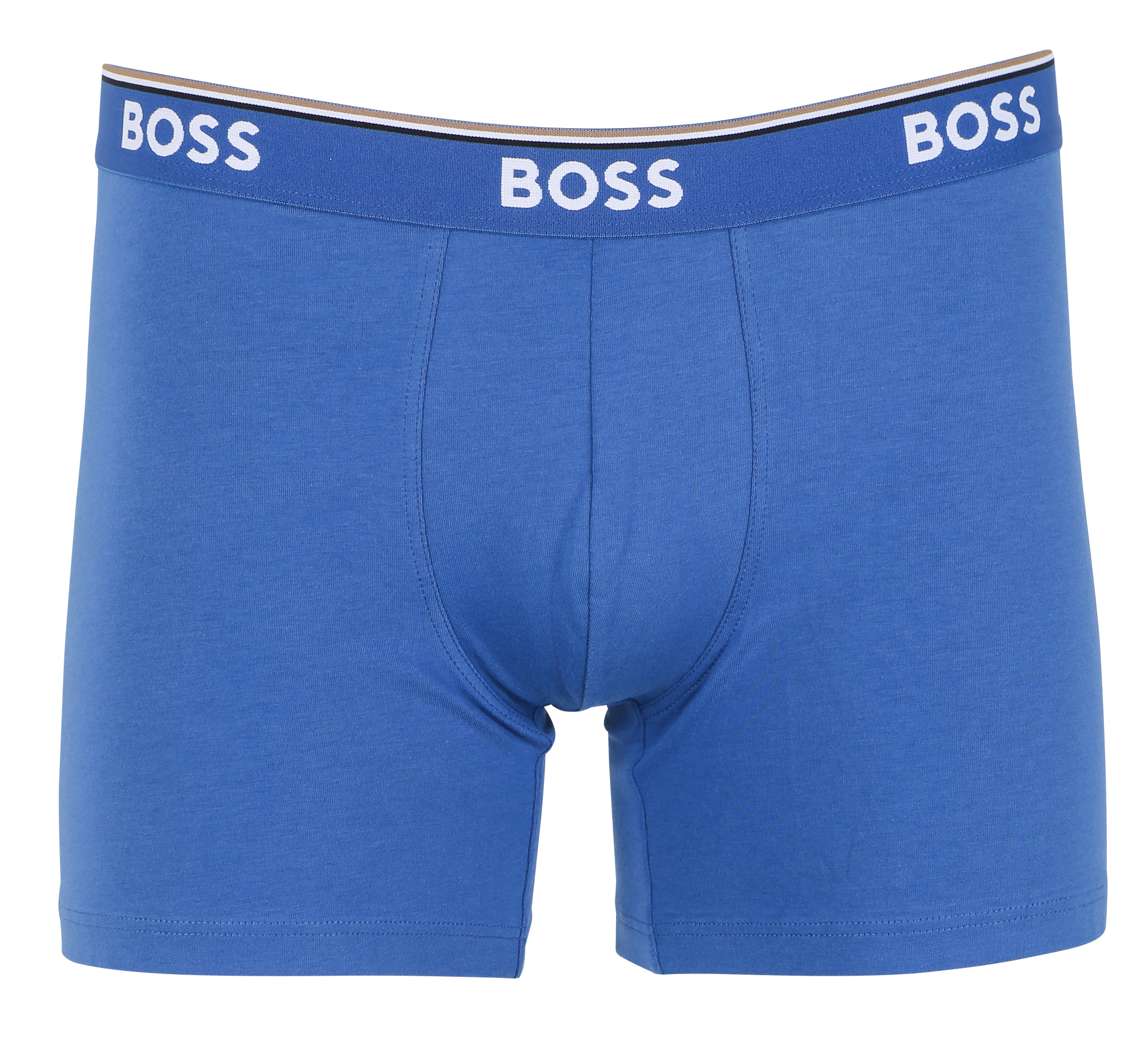 Pack of 3 stretch cotton boxer shorts Blue
