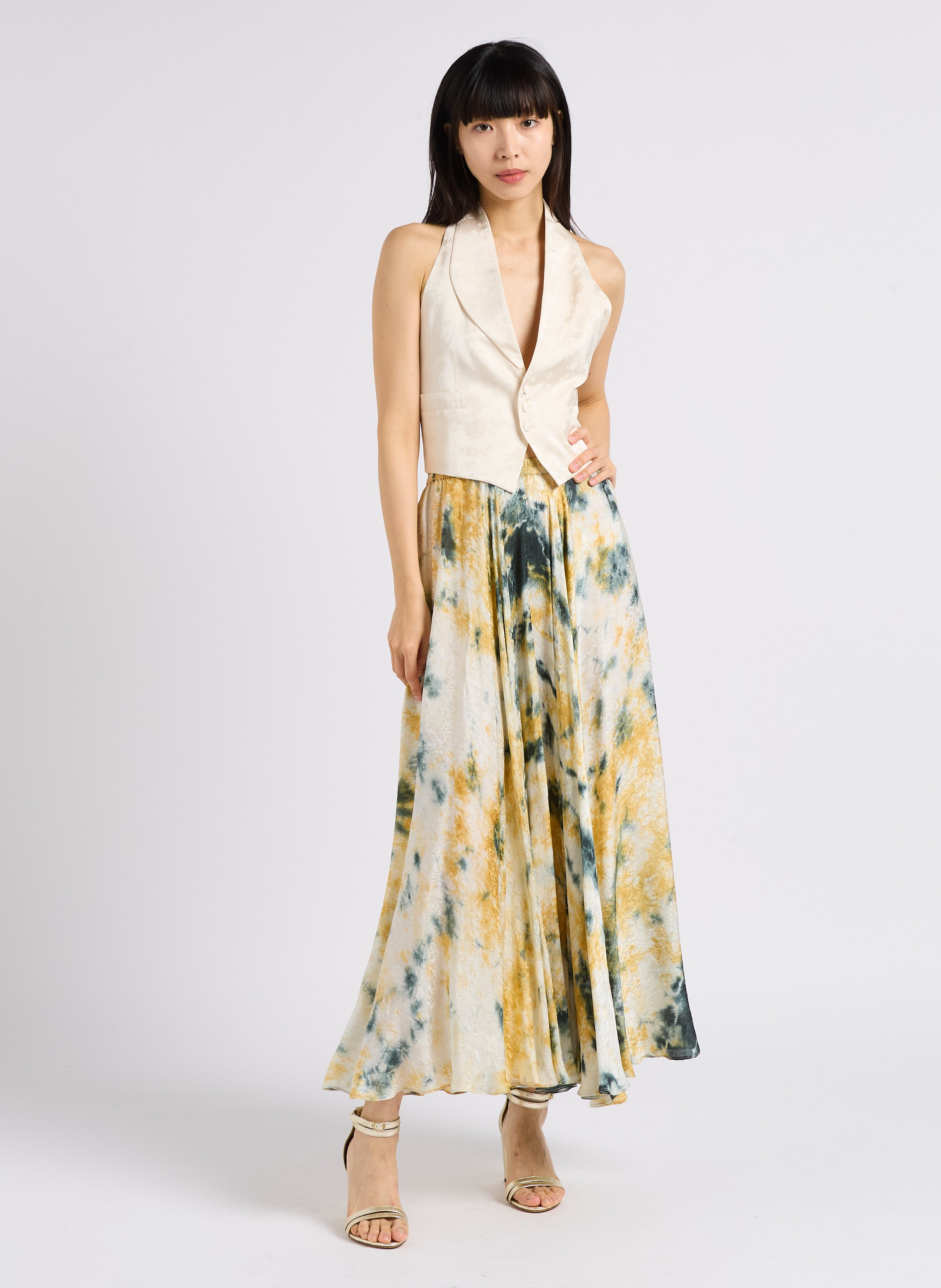  Gilet de costume dos nu satiné MES DEMOISELLES Blanc