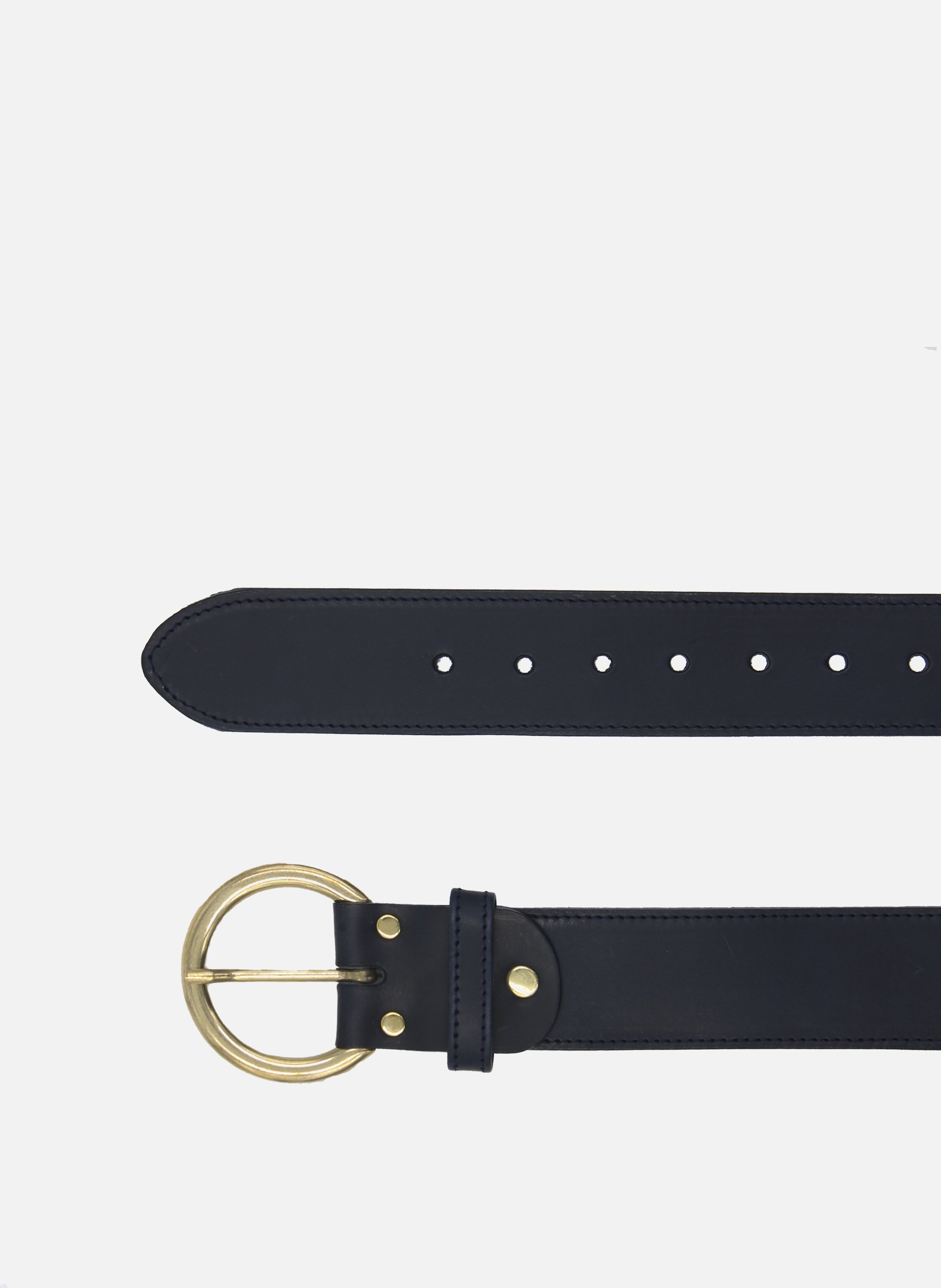 Smooth leather bohemian belt JULES & JENN Blue