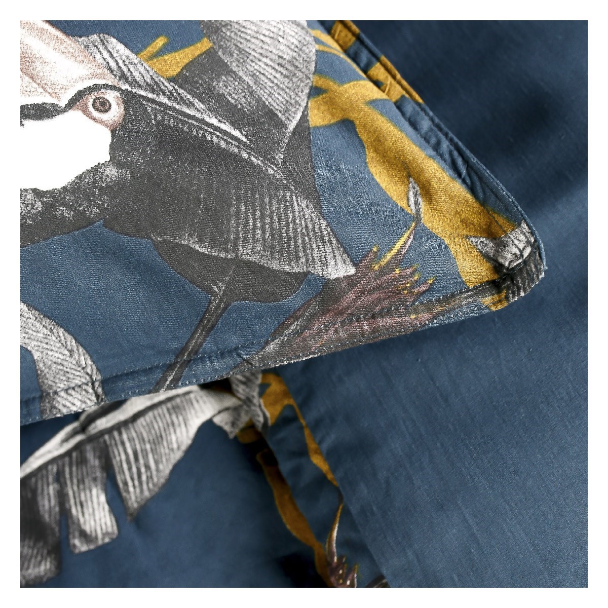 Jungle print cotton bedding set TODAY LINGE DE MAISON Blue