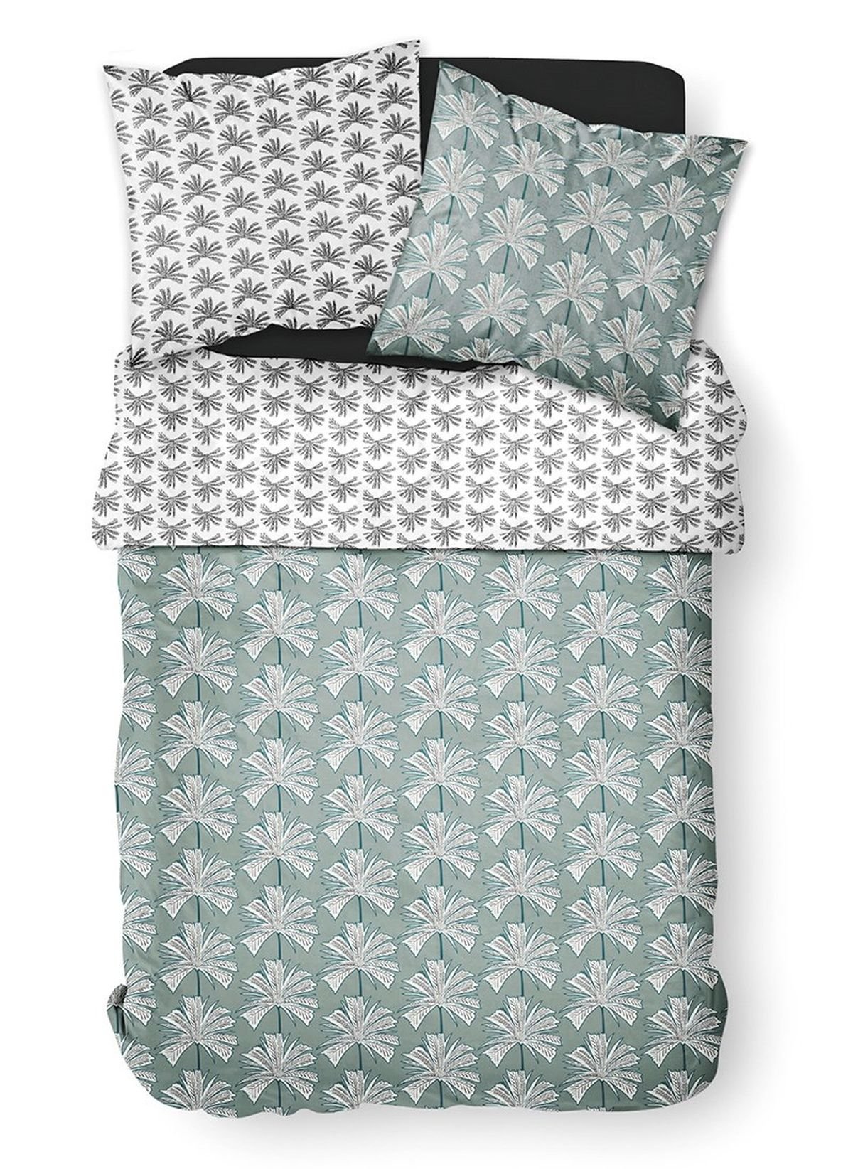 Printed cotton bedding set TODAY LINGE DE MAISON Blue