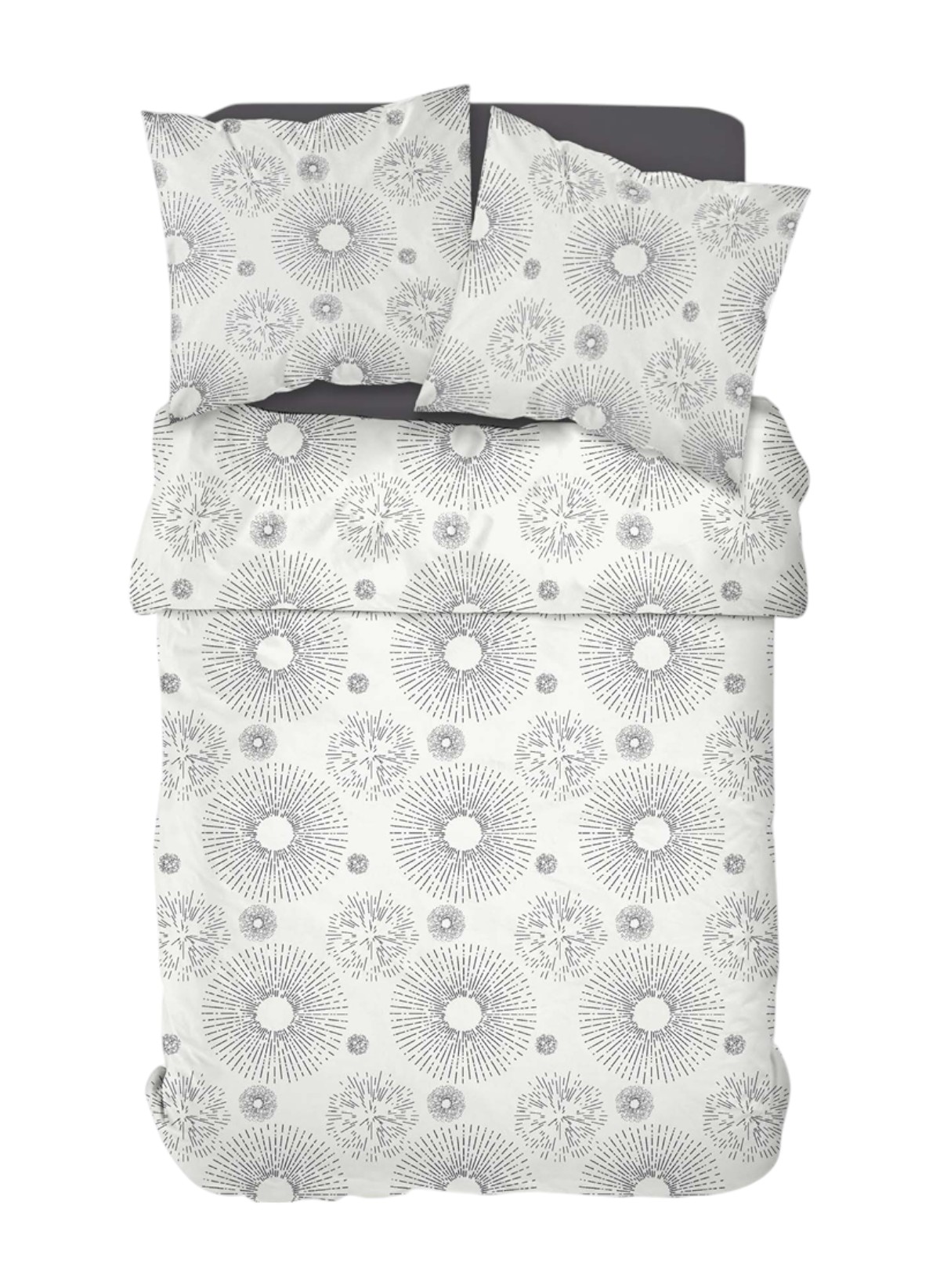 Printed cotton bed set TODAY LINGE DE MAISON White