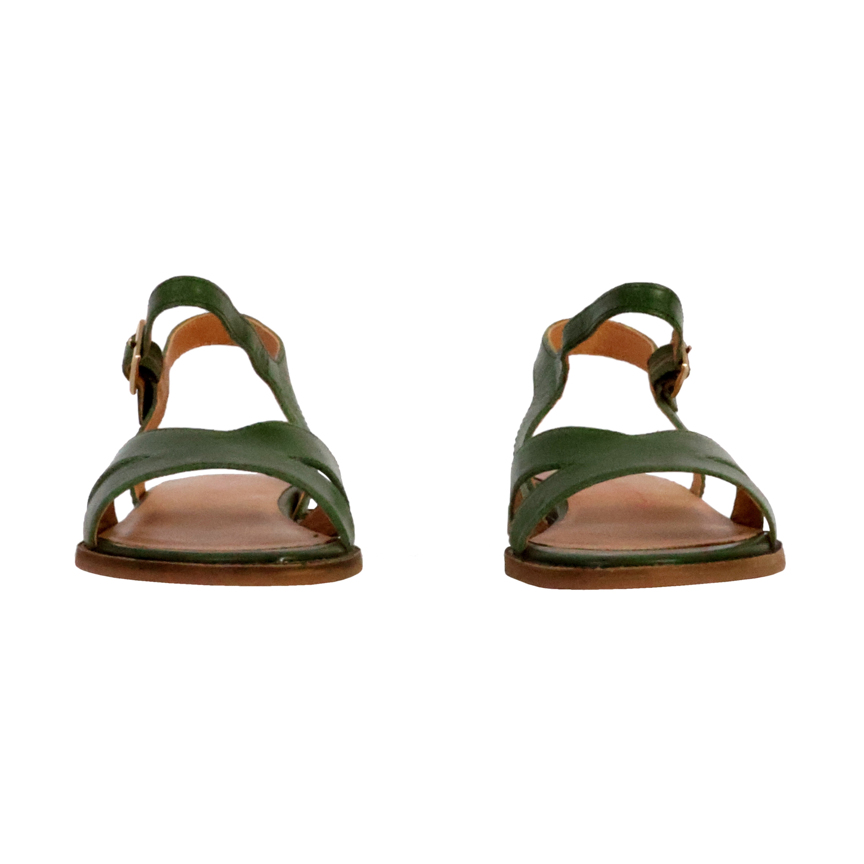 Bella leather sandals EMILIE KARSTON Green