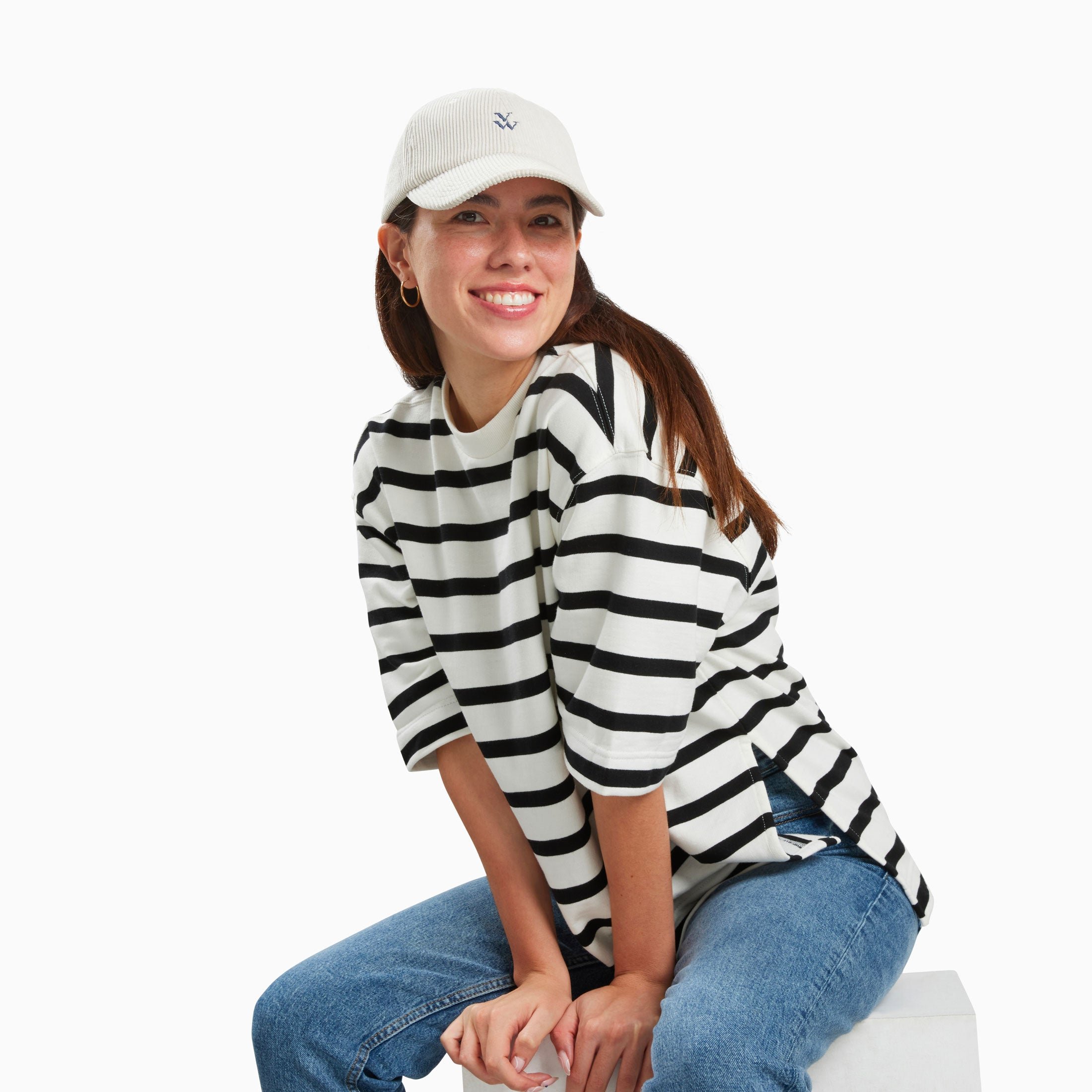 Corduroy cap VANESSA WU White