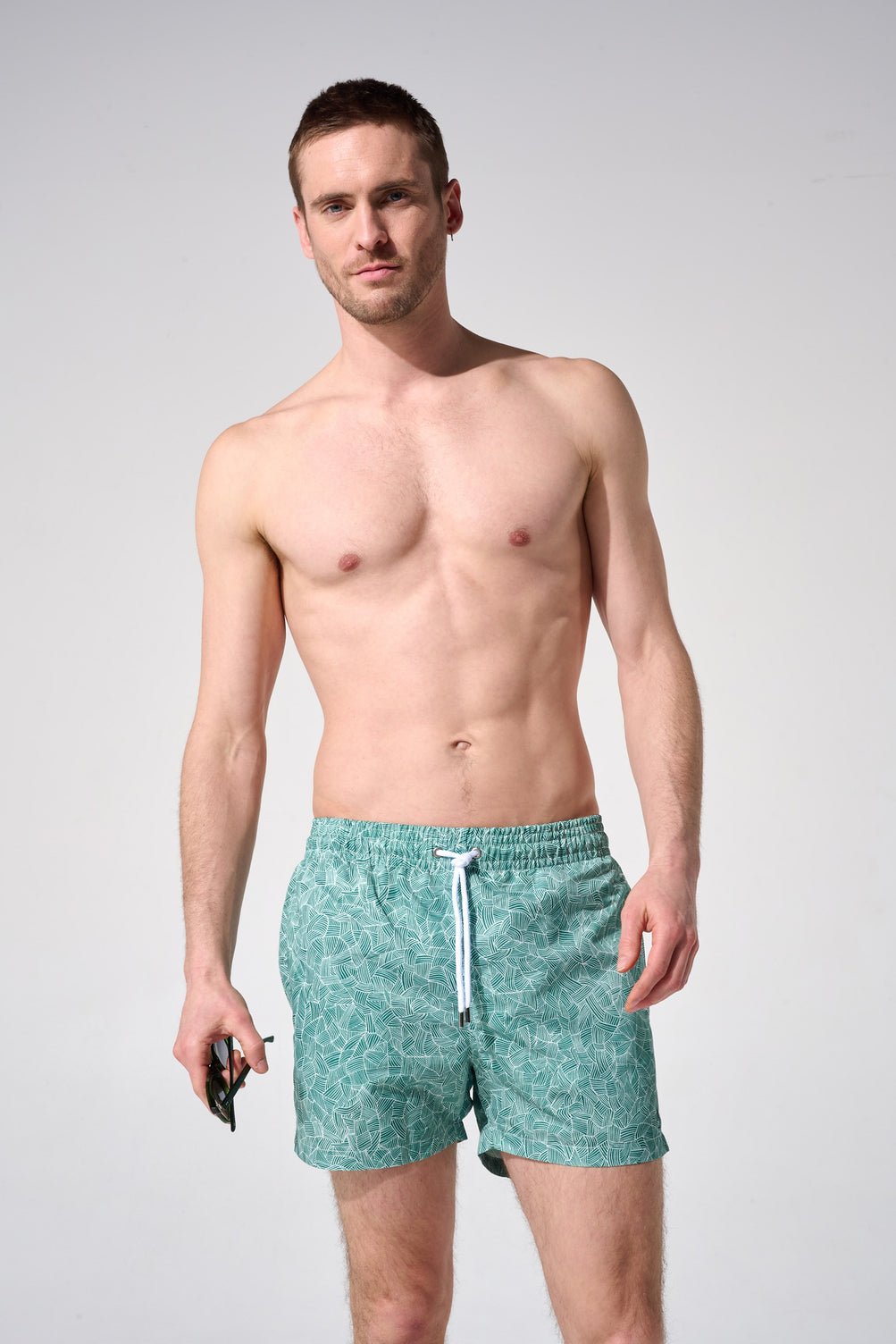 Printed swim shorts with elasticated waistband APNEE Green