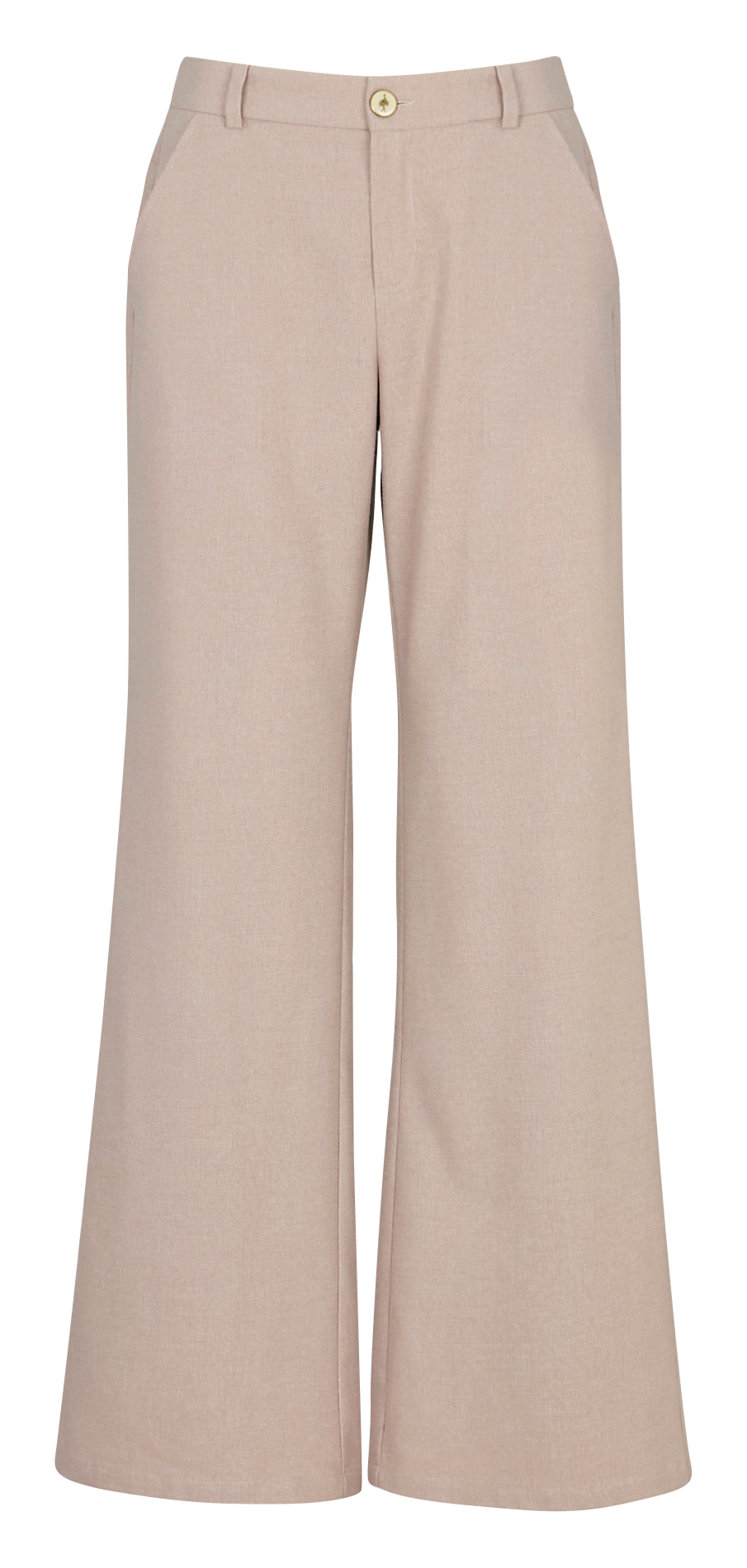 Pantalon tailleur large taille haute  ONE STEP Marron