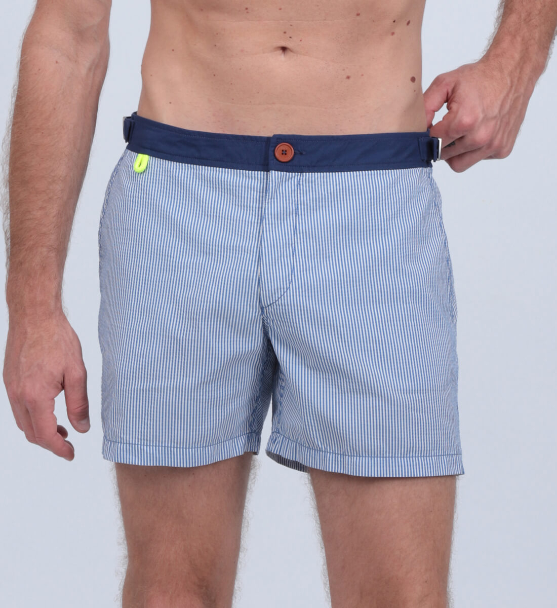 Swim shorts - seersucker Blue