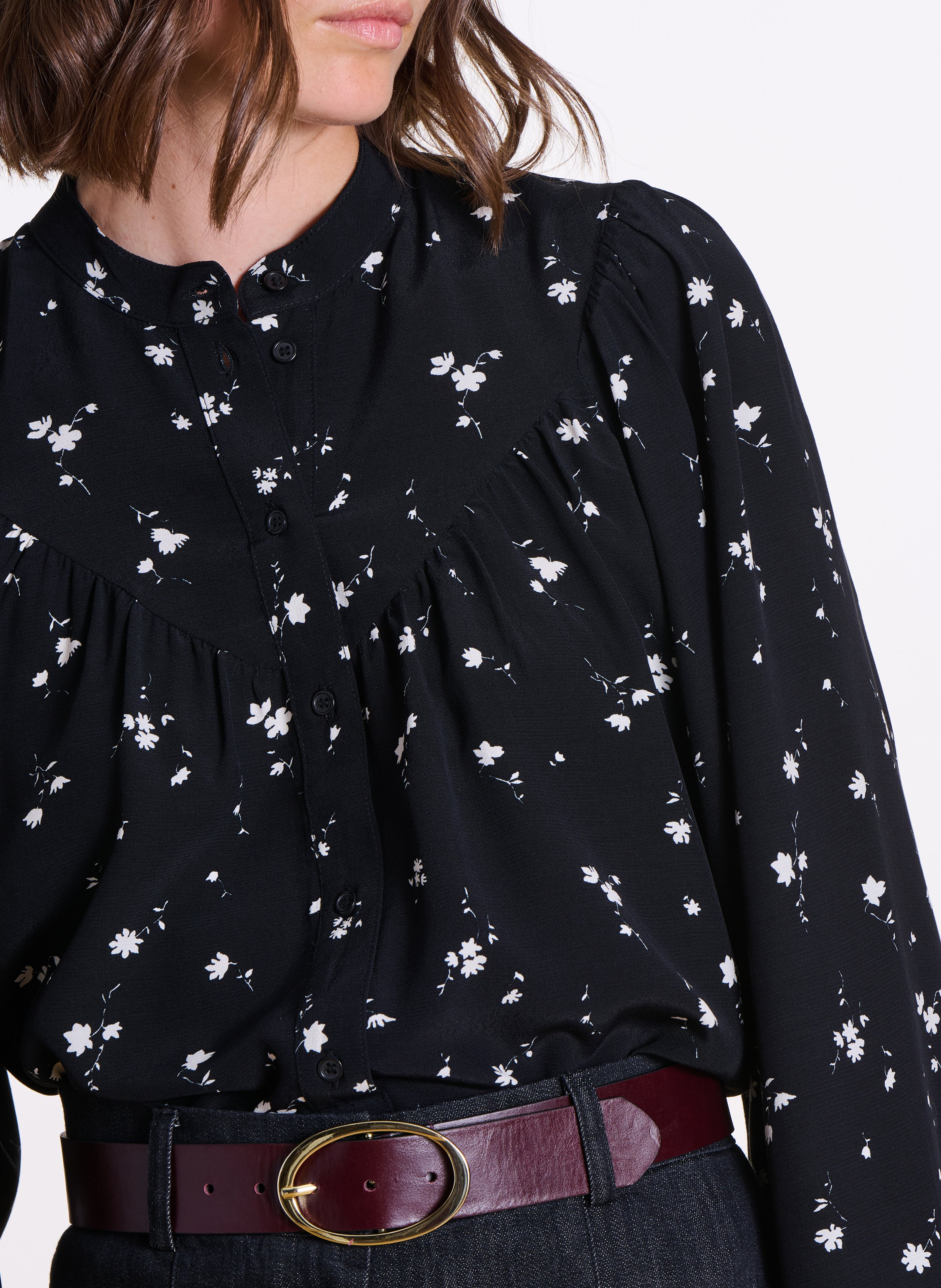 Chemise oversize imprimée LA FEE MARABOUTEE Noir