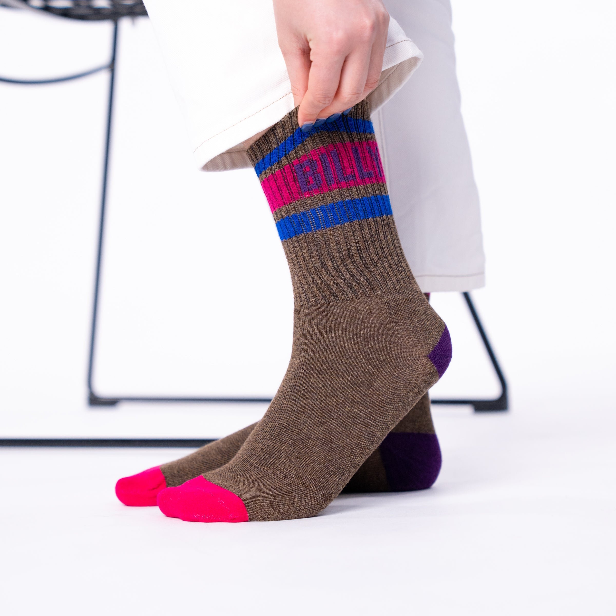 Cotton tennis socks BILLYBELT Brown