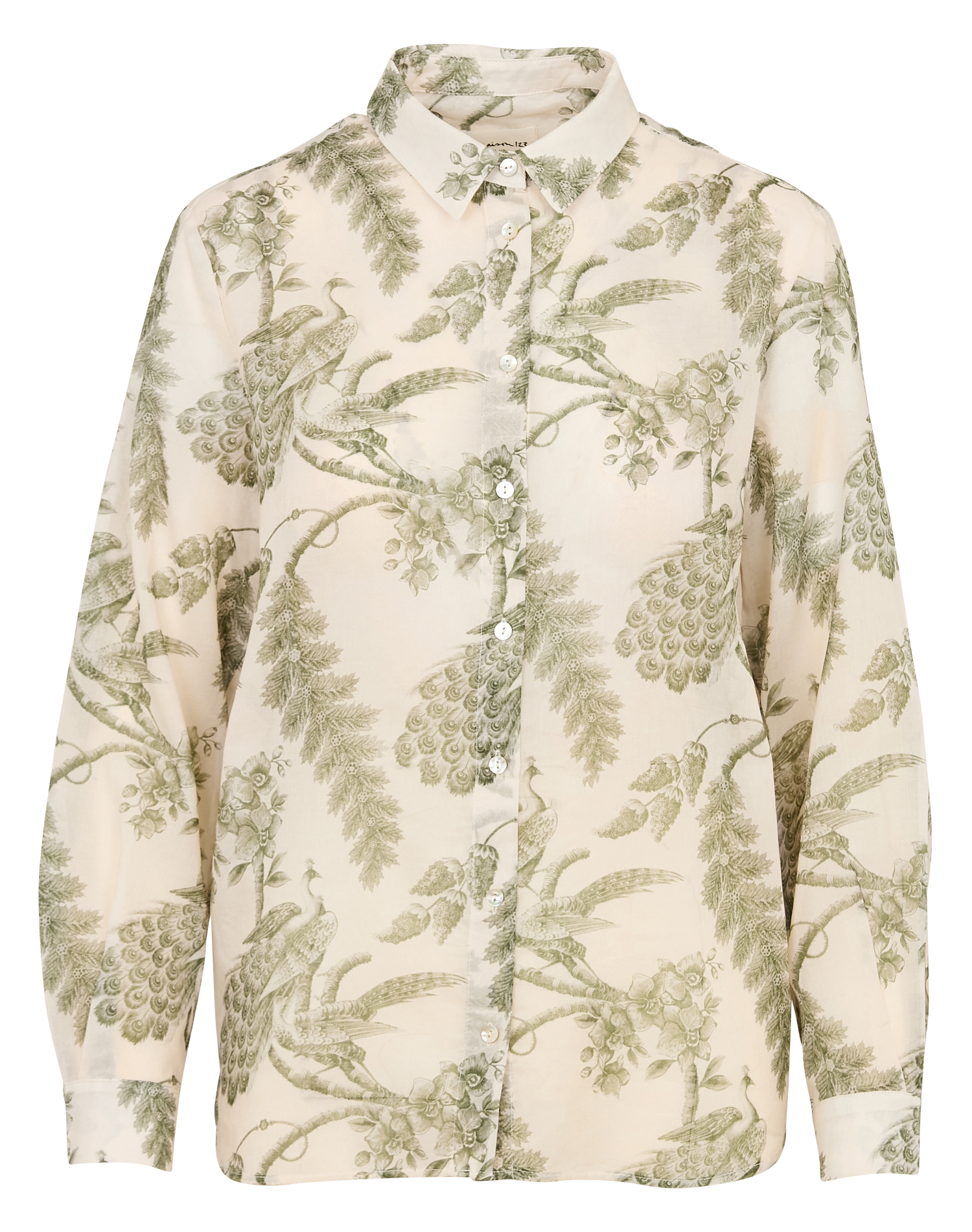 Chemise droite en coton MAISON 123 Kaki