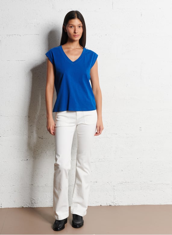 Straight Cut Jeans aus Stretch-Baumwolle | Beige by LA PETITE ETOILE Straight Cut Jeans aus Stretch-Baumwolle Beige