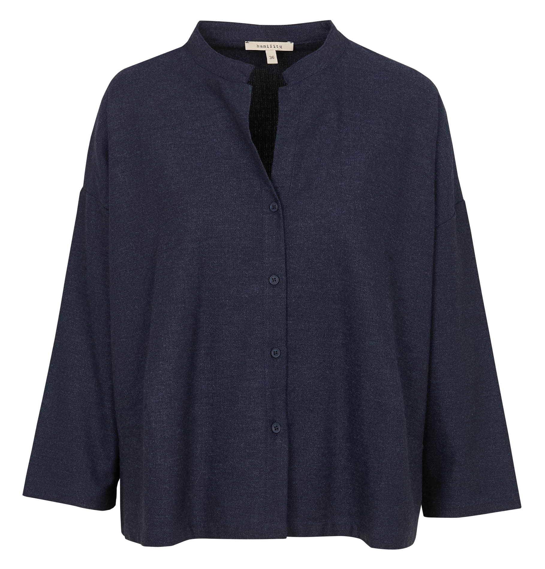 Chemise oversize en coton recyclé mélangé HUMILITY Bleu