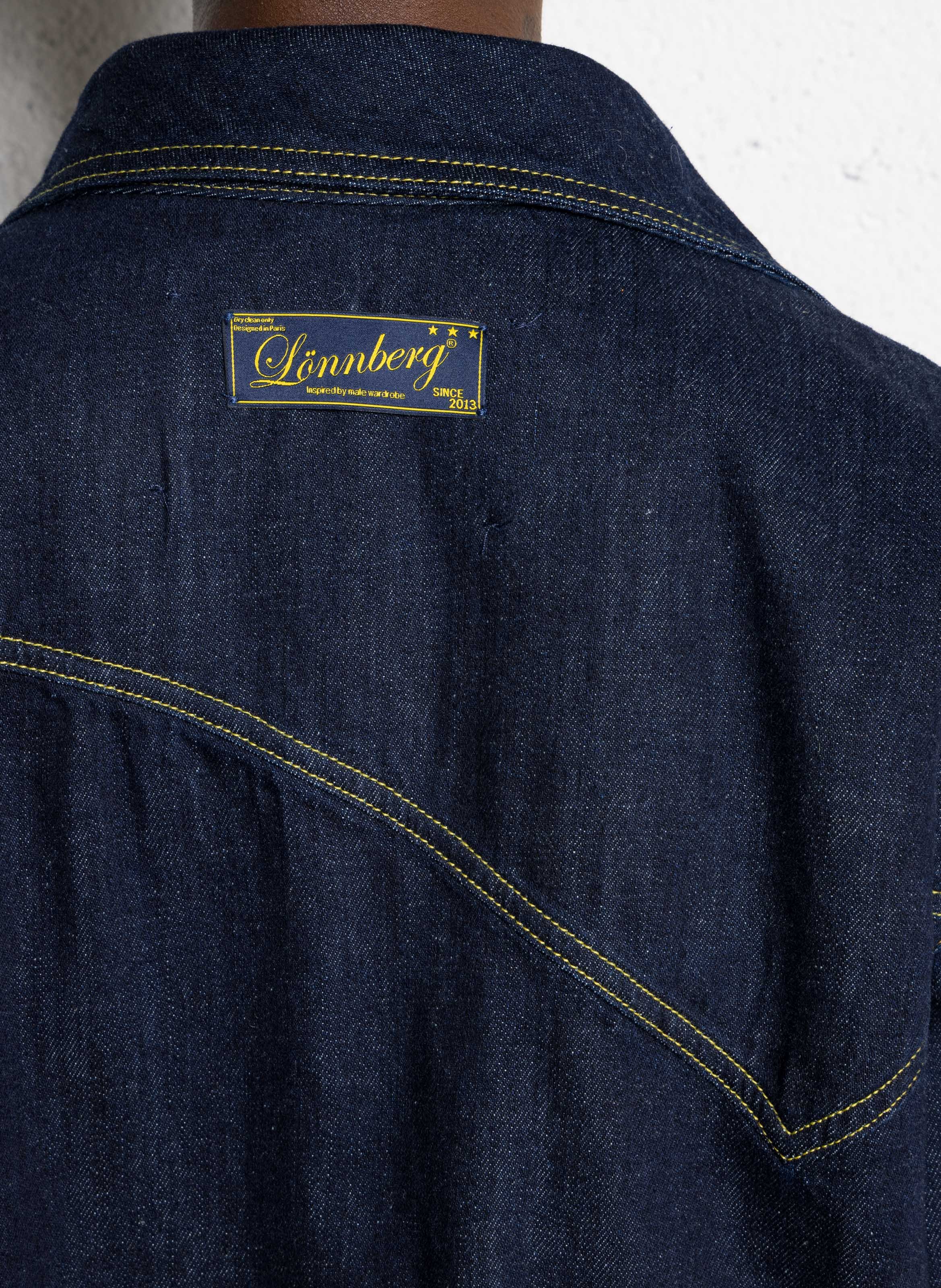 Veste en jean oversize en coton MARGAUX LONNBERG Bleu