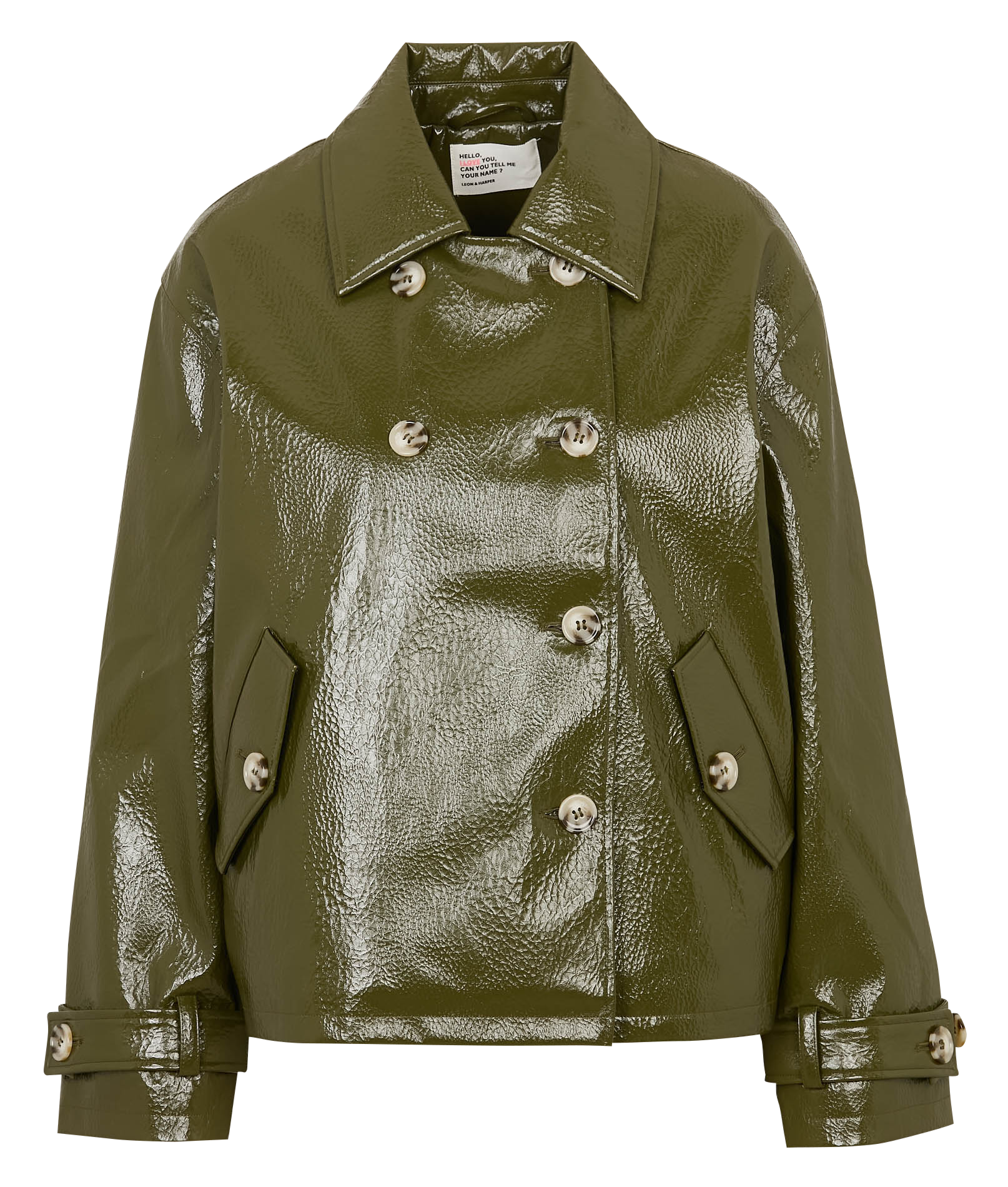 Jack met klassieke kraag LEON & HARPER Groen