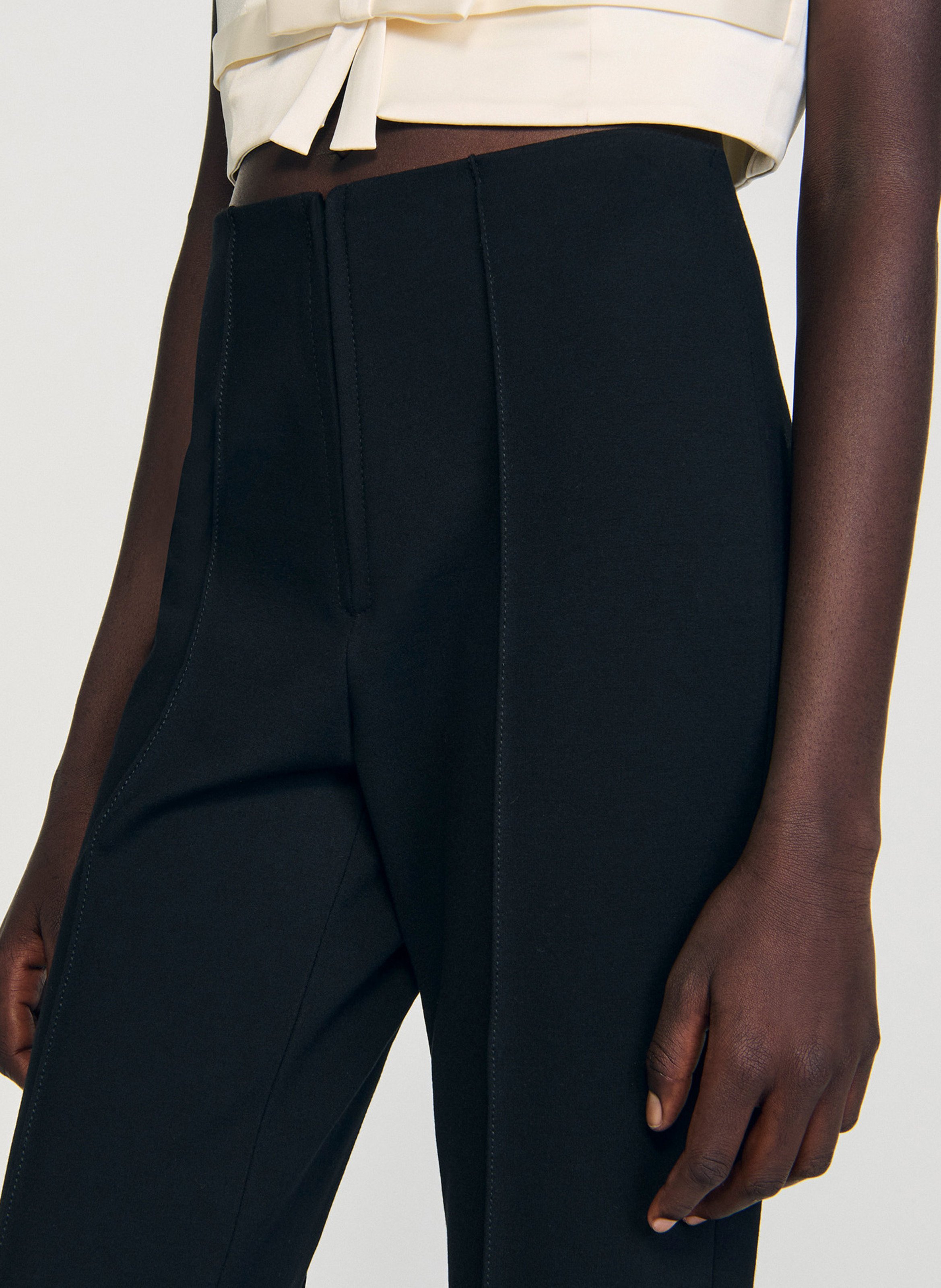 High-waisted flared pants SANDRO Black