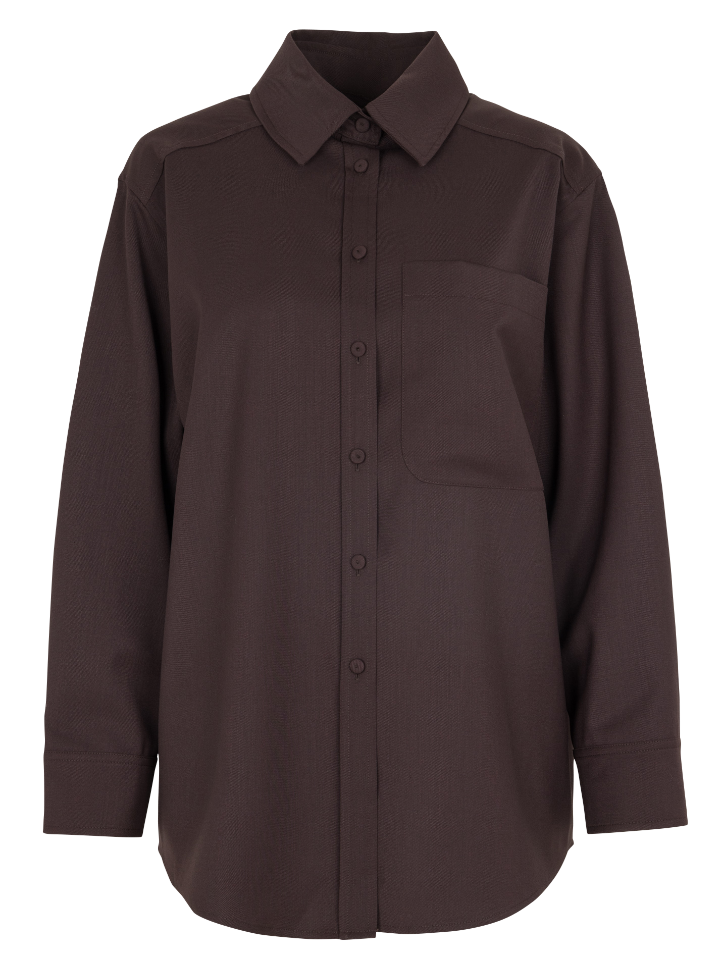 Chemise oversize col classique MARGAUX LONNBERG Marron