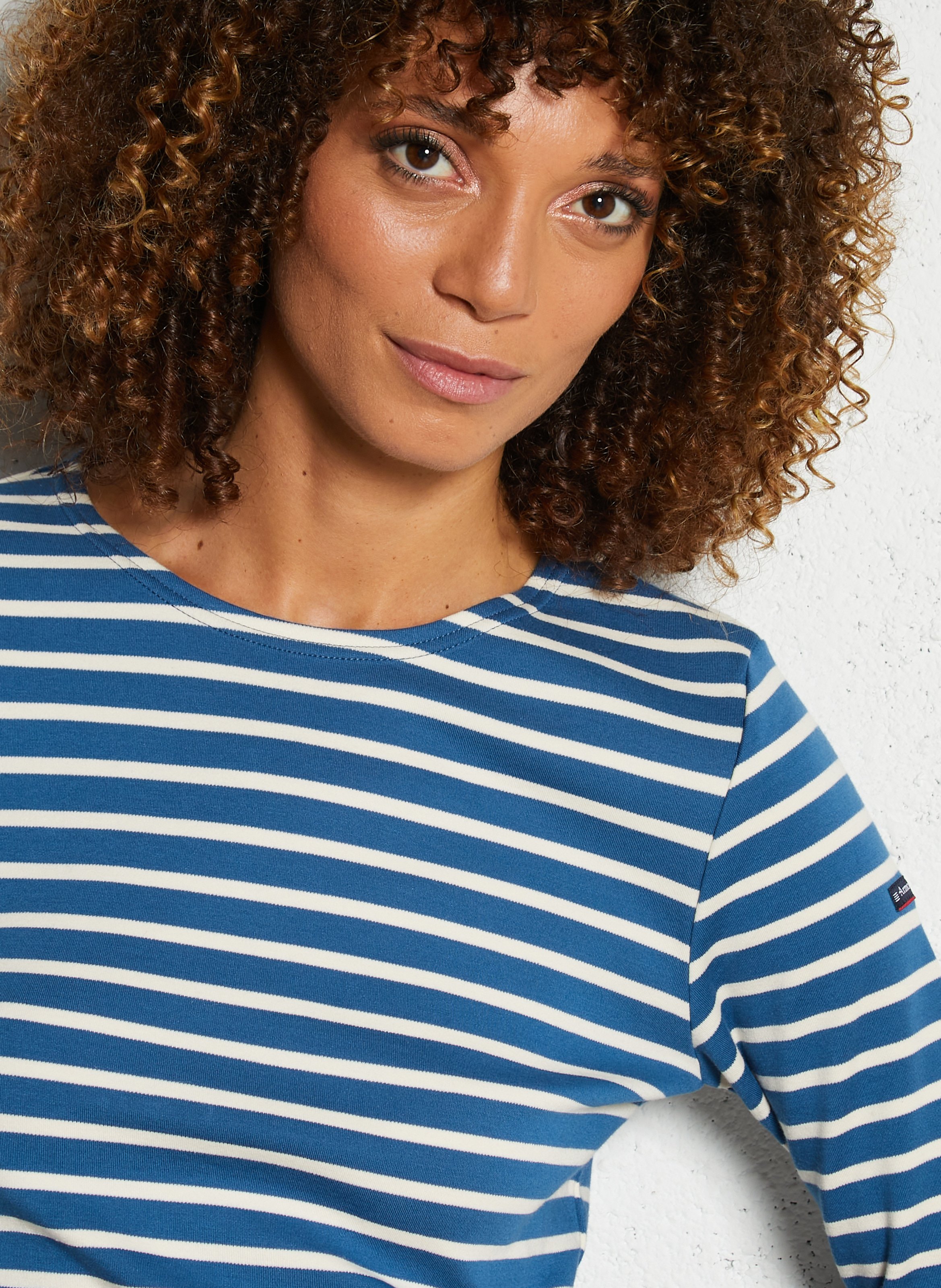 Marinière col rond en coton  ARMOR LUX Bleu