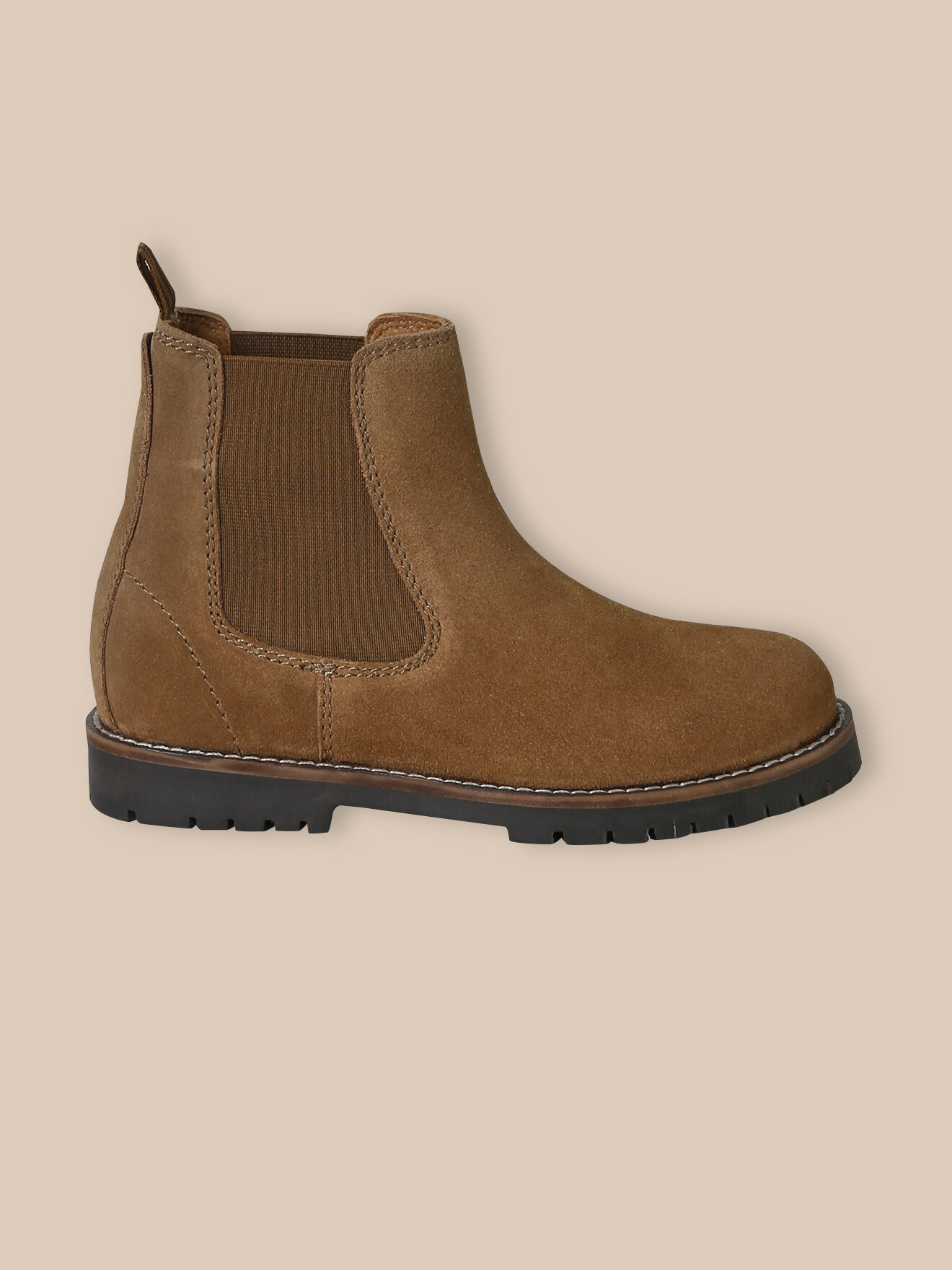 Suede leather Chelsea boots CYRILLUS Brown