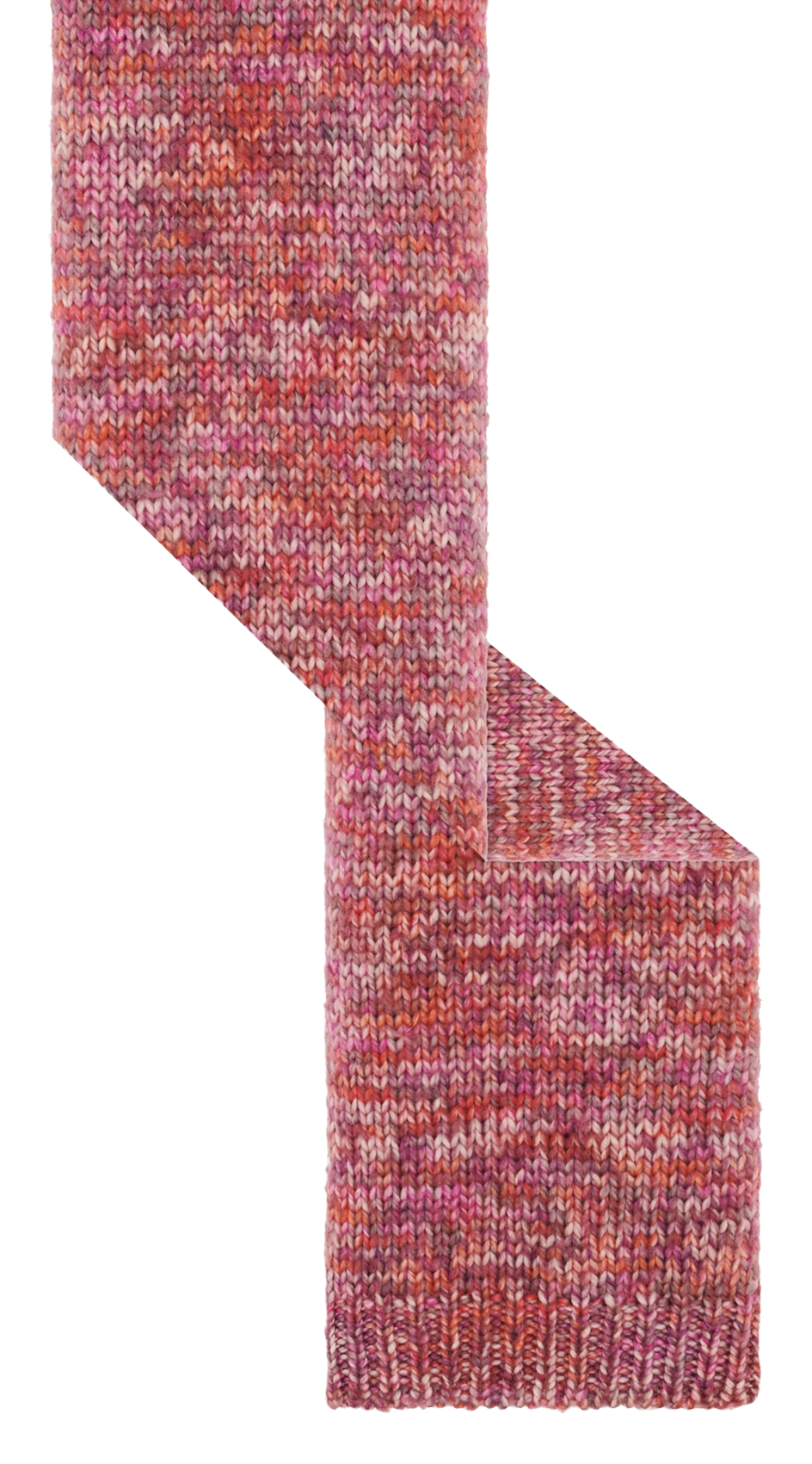 Thick heathered wool scarf PABLO Red