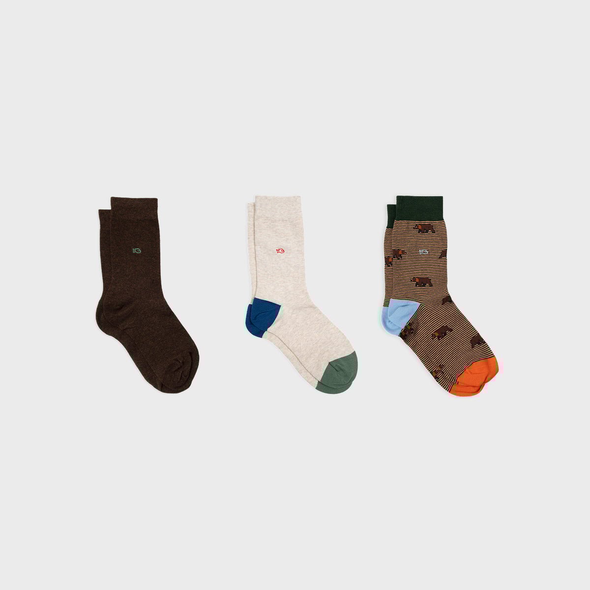 Set of 3 socks BILLYBELT Green