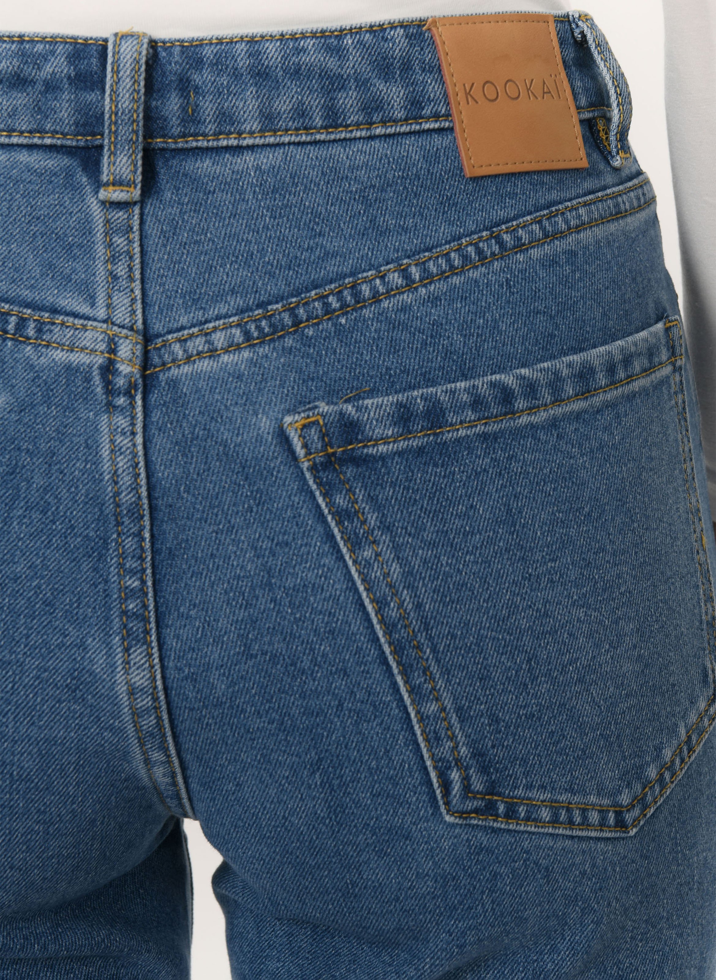 Cotton-blend straight jeans KOOKAI Blue