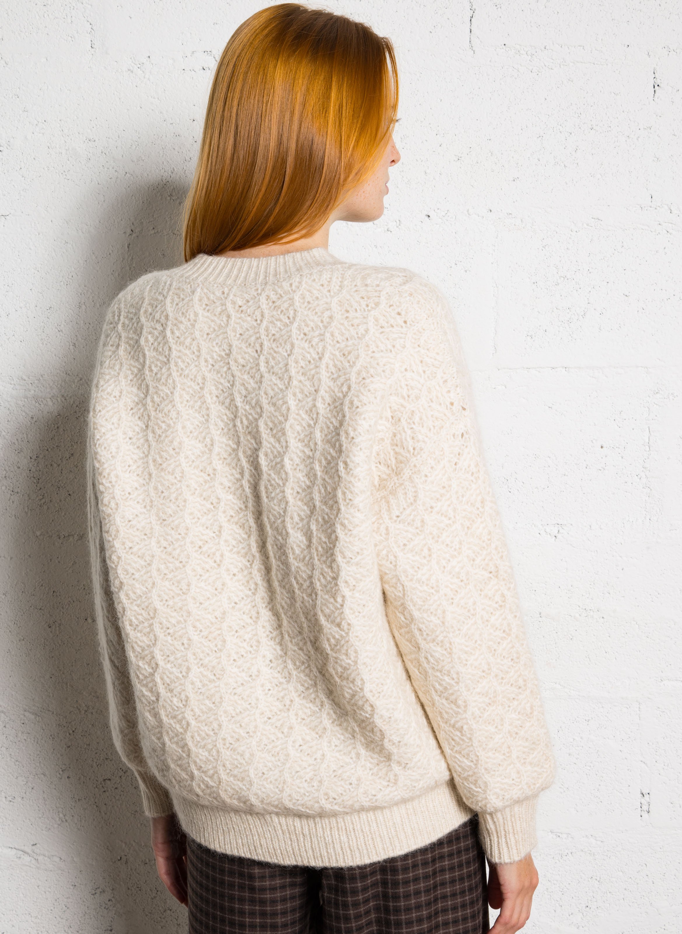 Straight knitted knit vest MAISON 123 White