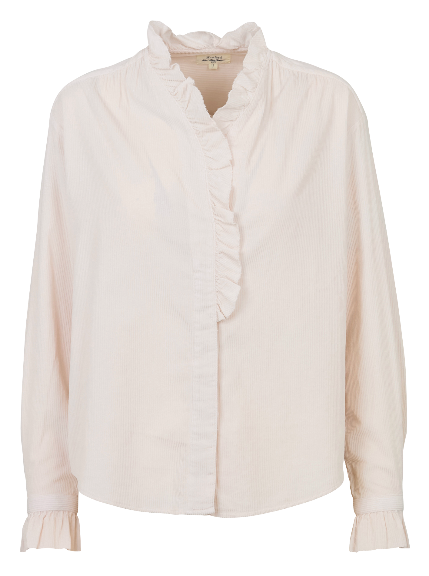 Chemise droite en coton HARTFORD Beige