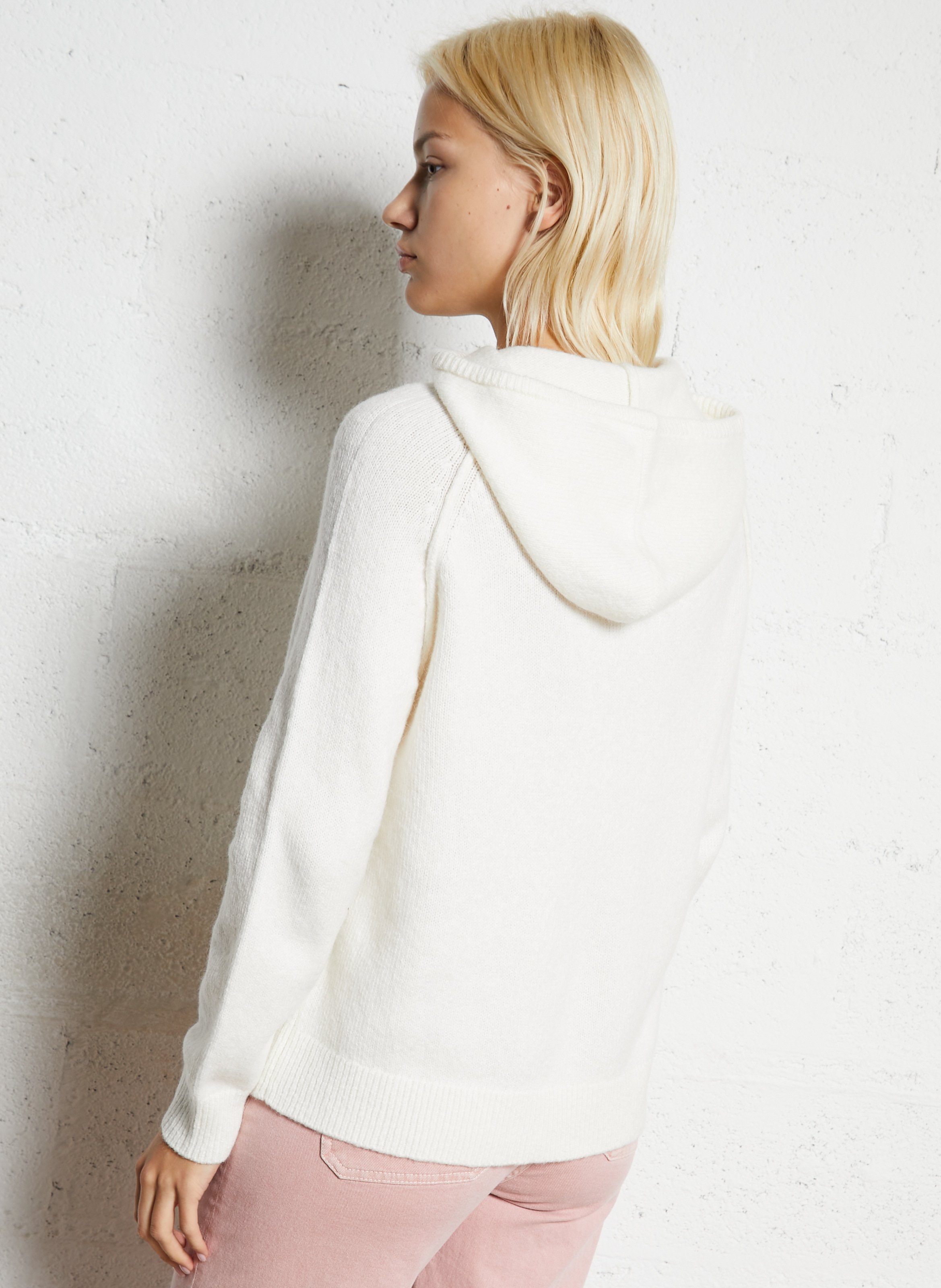 Pull droit à capuche SUD EXPRESS Blanc