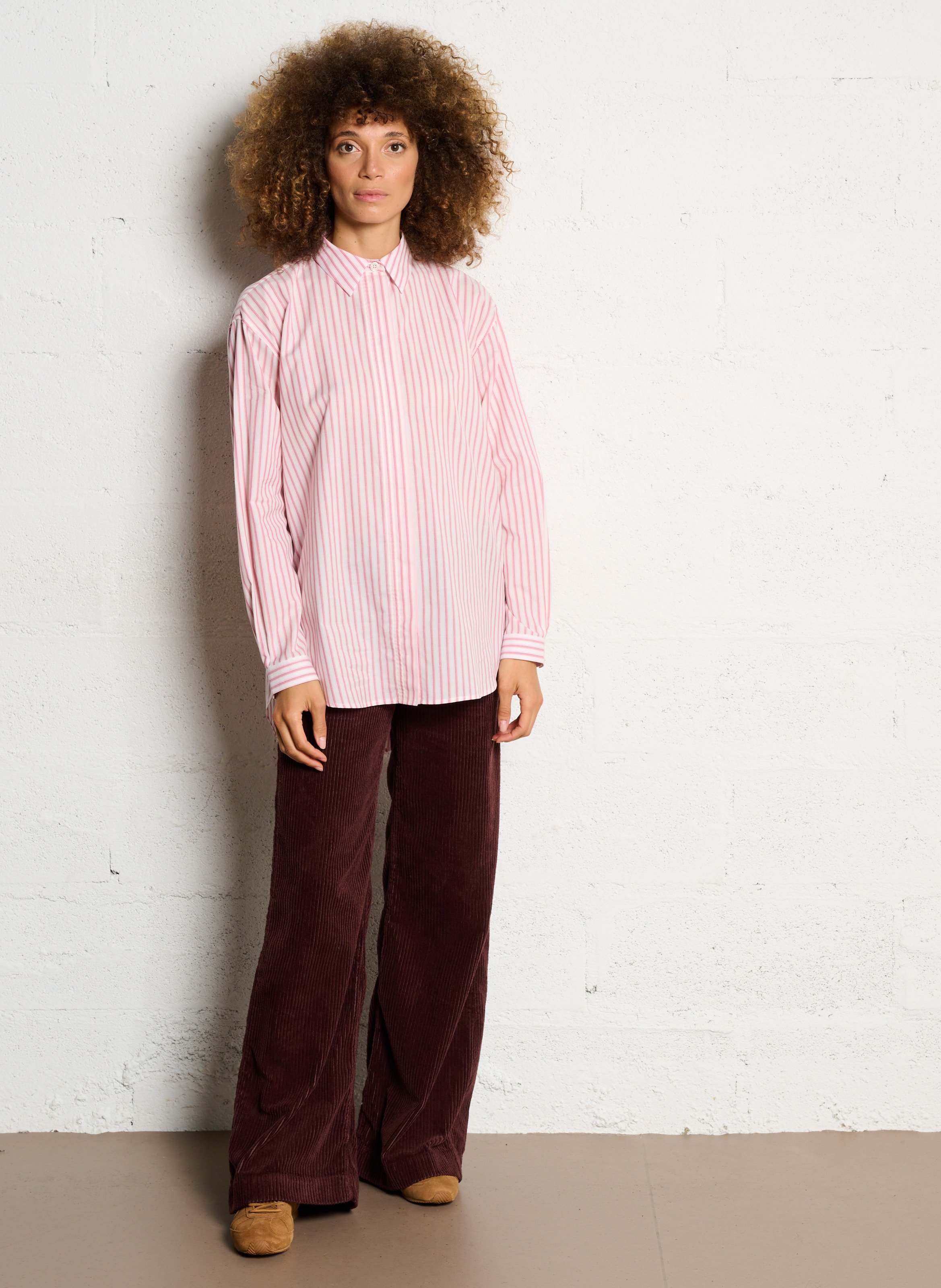 Gestreepte shirt van katoen en zijde mix RUE DE TOKYO Veelkleurig