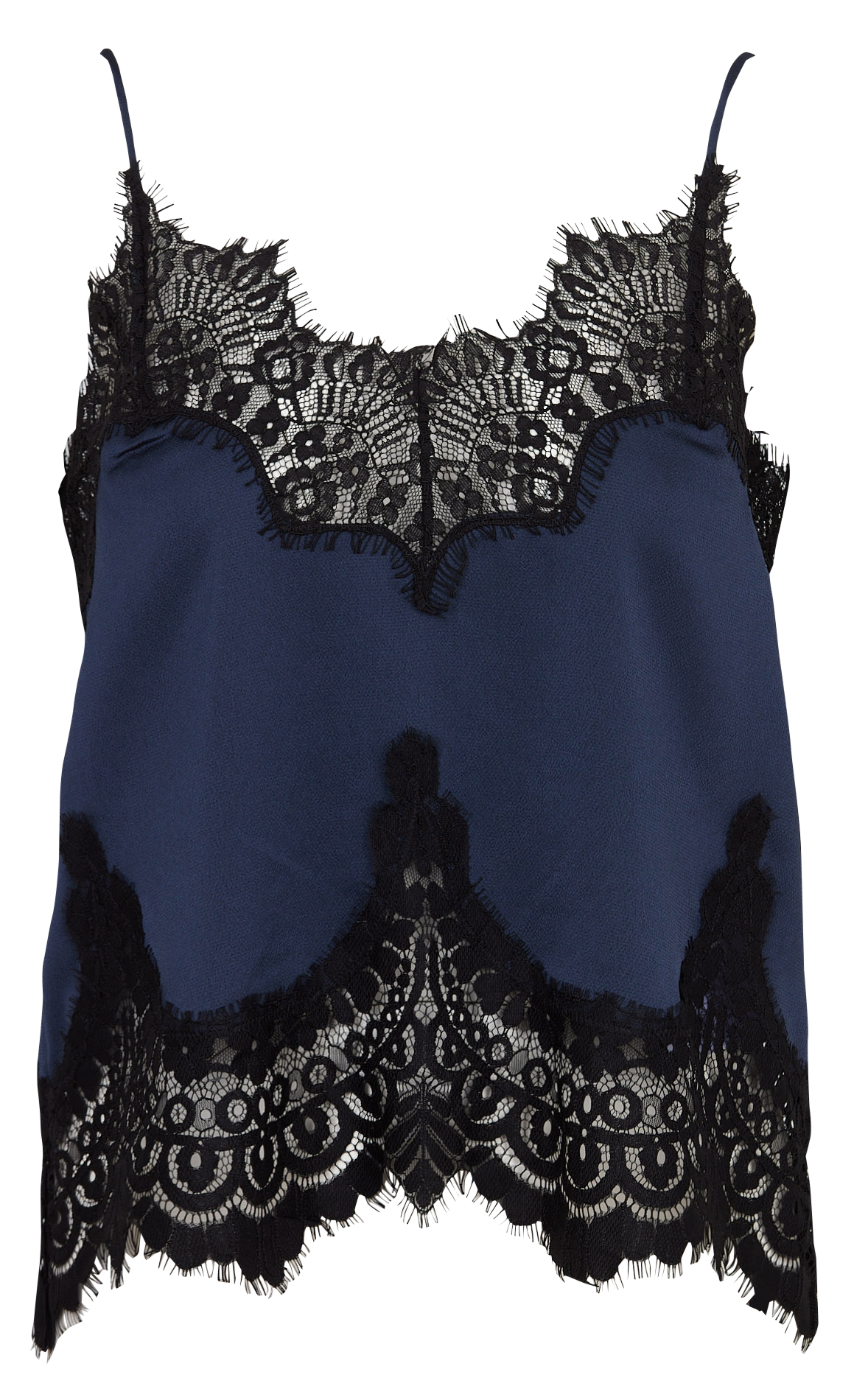 Caraco en dentelle à bretelles STELLA NOVA Bleu