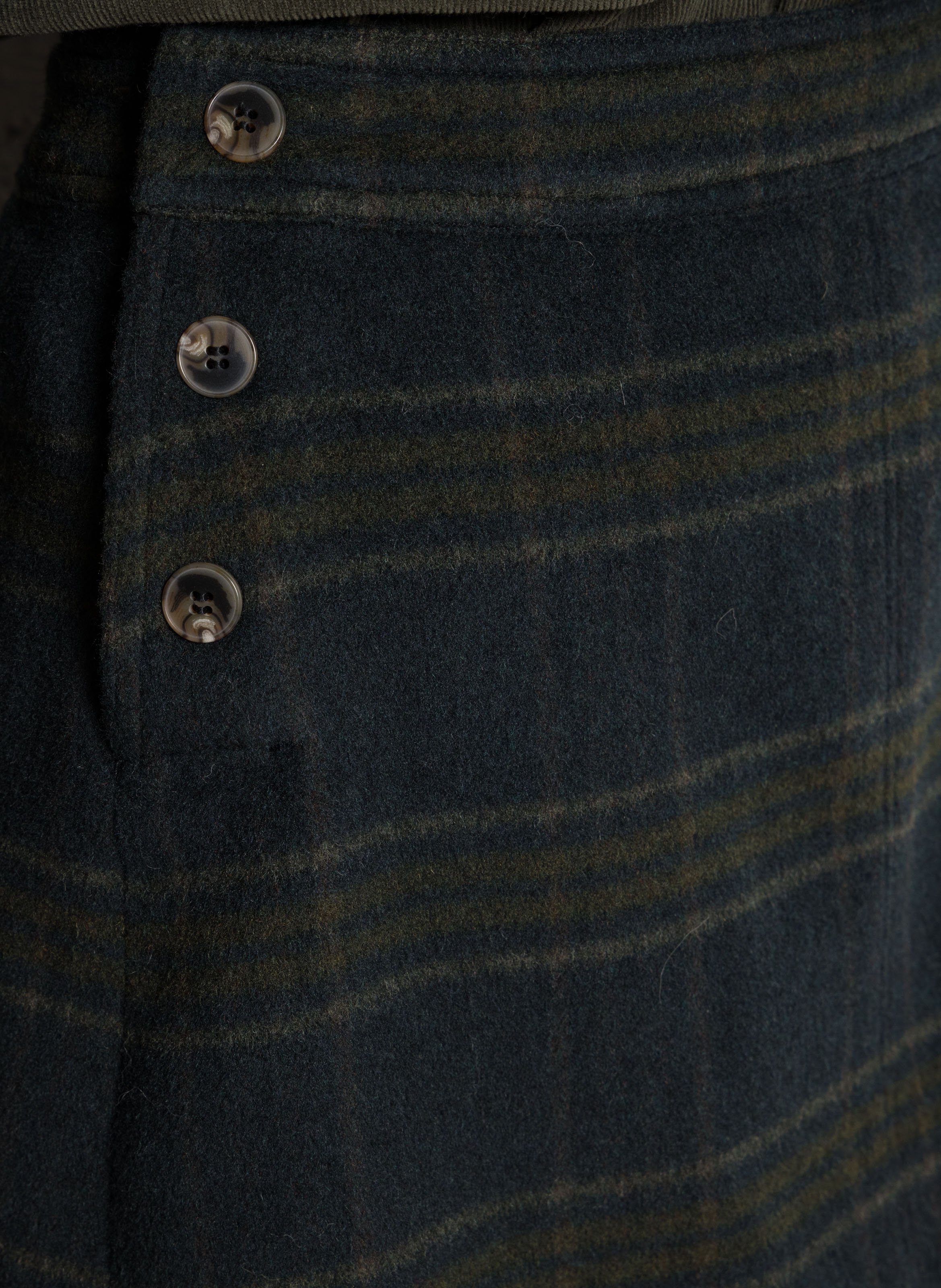 Jupe courte à carreaux en laine mélangée MAISON 123 Bleu