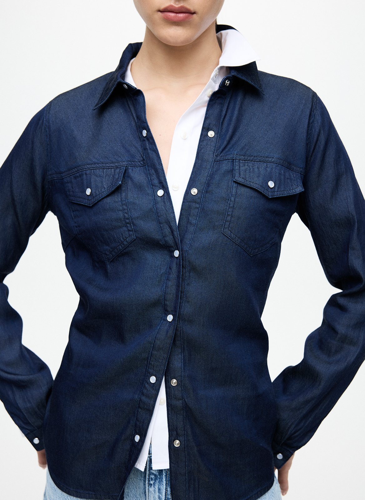 Gerade geschnittene Bluse VILA Blau