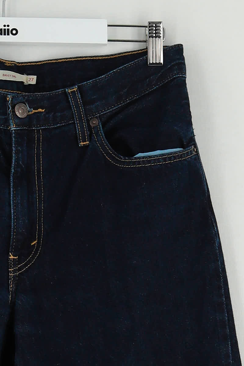 Straight cotton-blend pants LEVI'S - Seconde main Blue