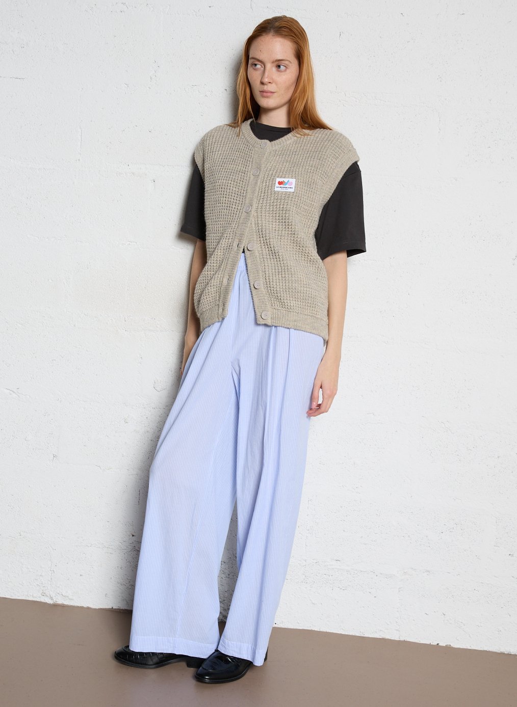 Knit gilet AMERICAN VINTAGE Grey