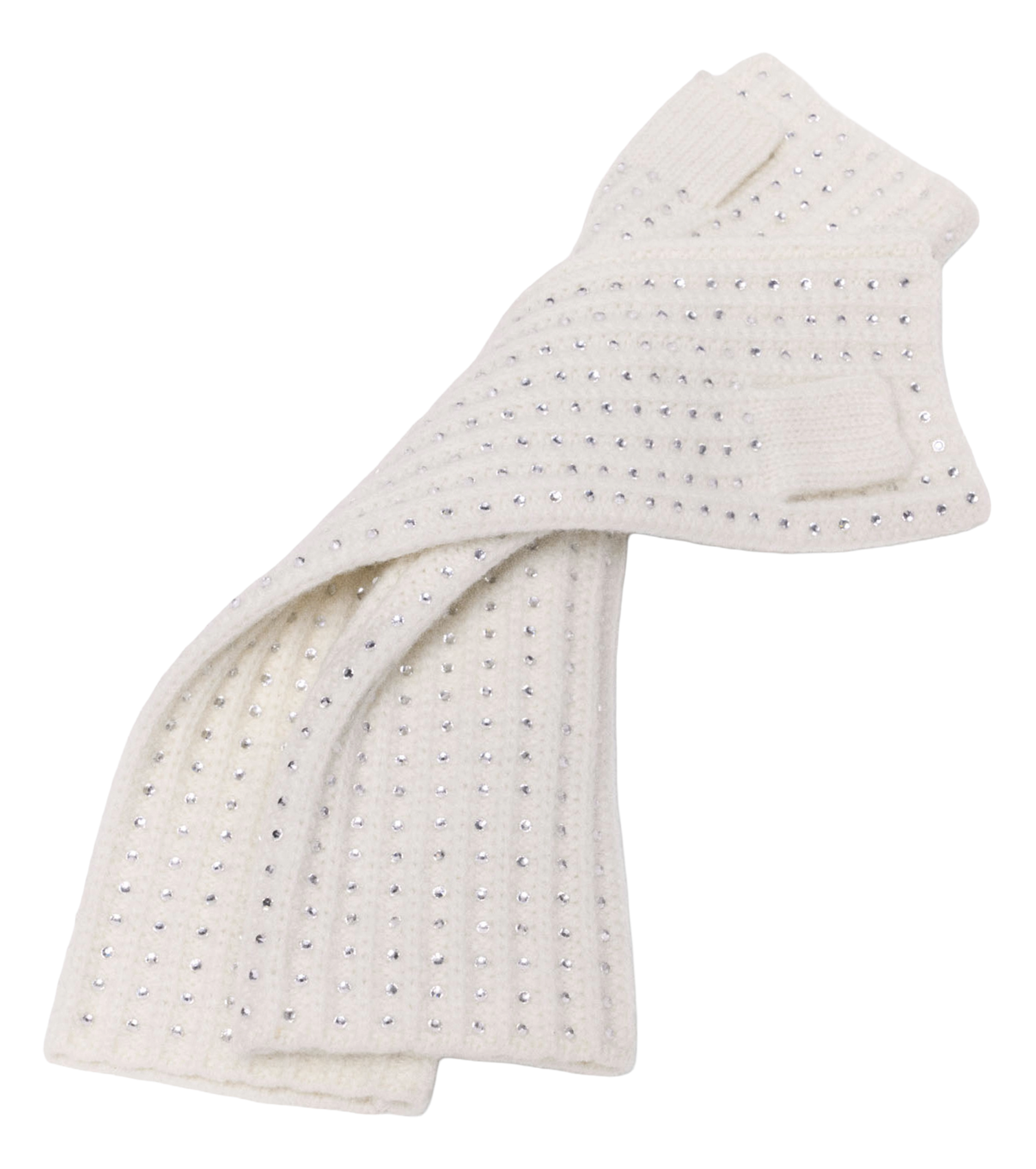 Wool fingerless gloves MAJE Beige