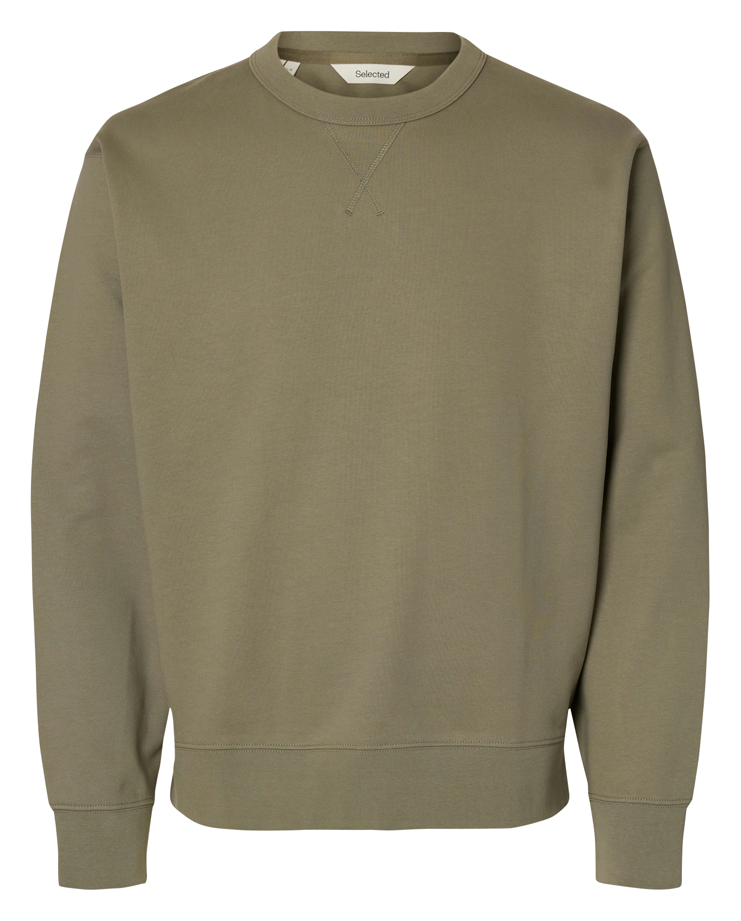 Sweat col rond SELECTED Gris