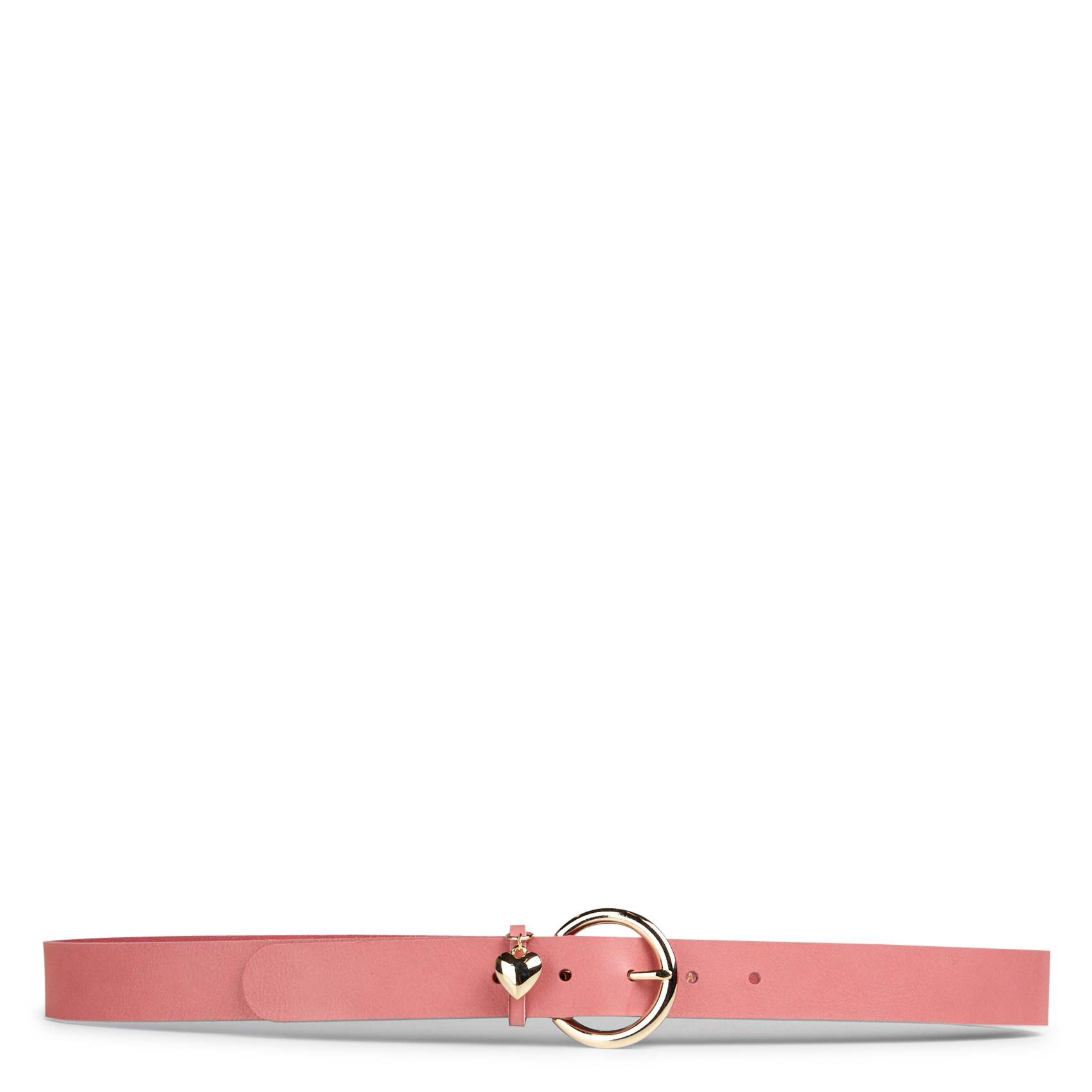 Leather belt with heart tassel detail DES PETITS HAUTS Pink