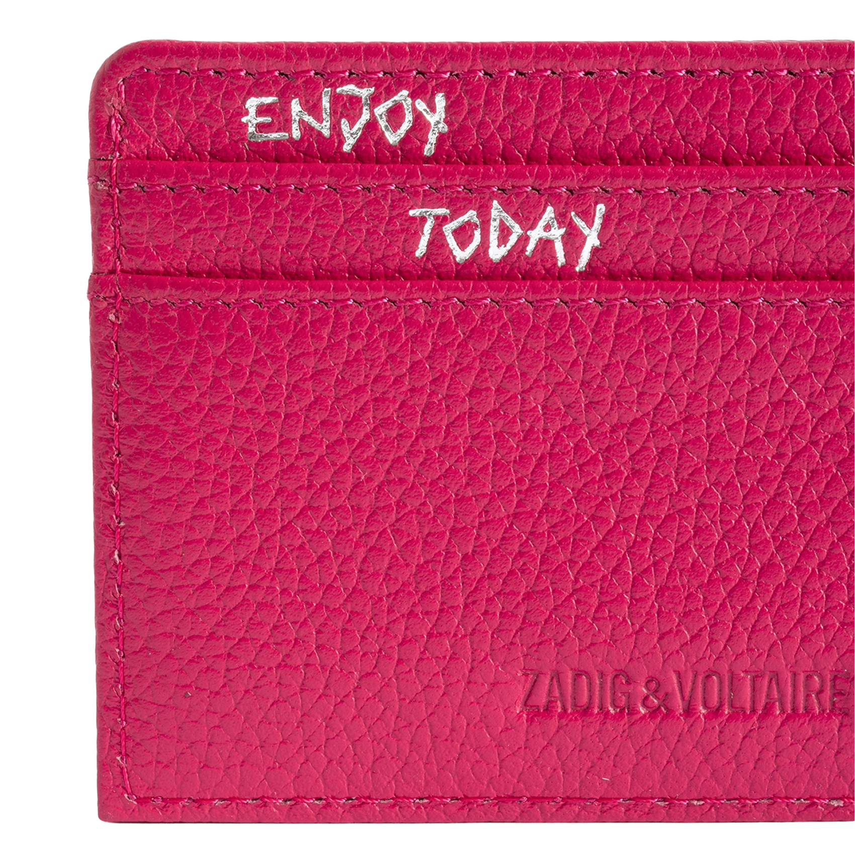Porte cartes en cuir ZADIG&VOLTAIRE Rose